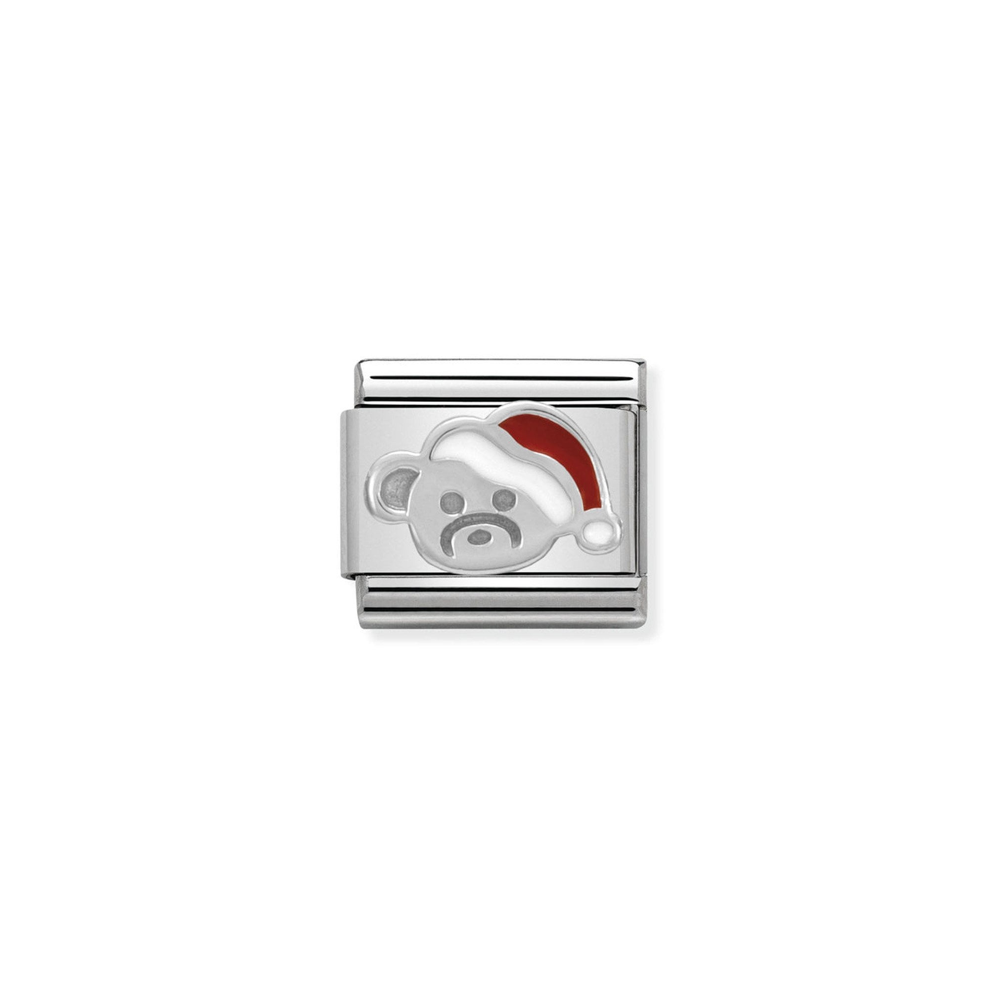 Composable Classic SYMBOLS in stainless steel, enamel and 925 sterling silver Bear with Hat