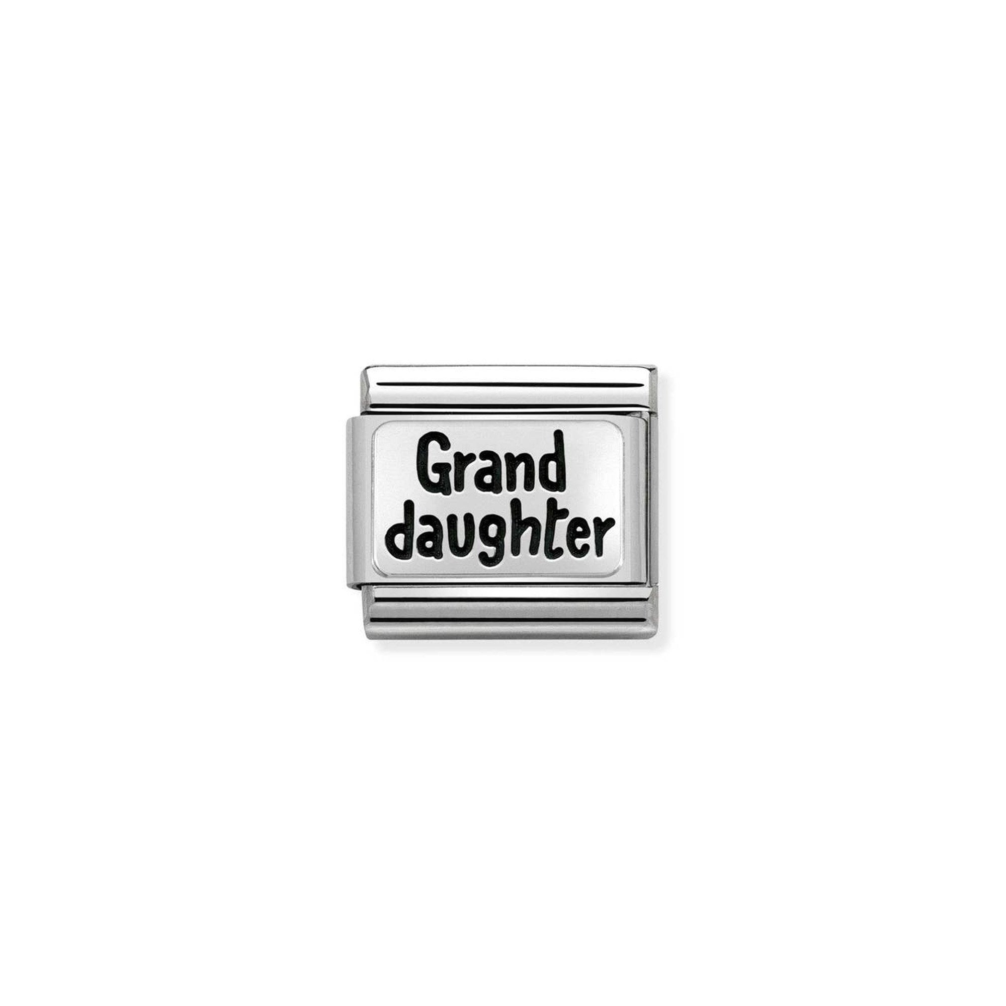 Composable Classic PLATES OXIDIZED steel and 925 sterling silver GRAND DAUGHTER