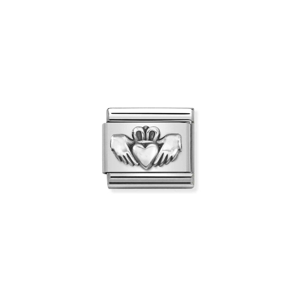 Composable Classic OXIDIZED SYMBOLS in st.steel and 925 sterling silver Claddagh