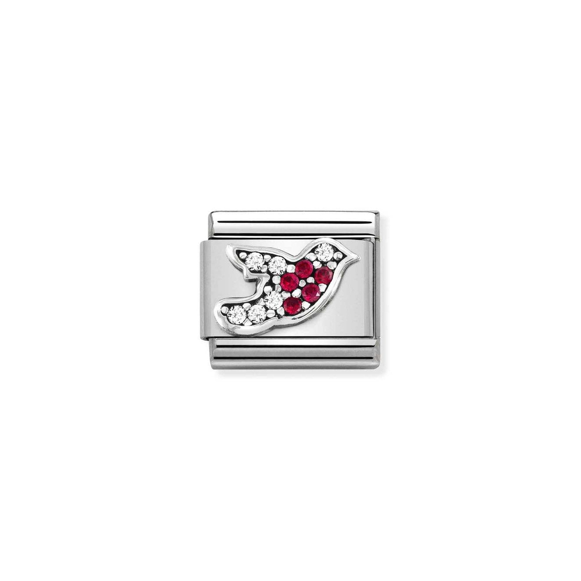 Composable CL SYMBOLS OX steel, Cz and 925 sterling silver Robin