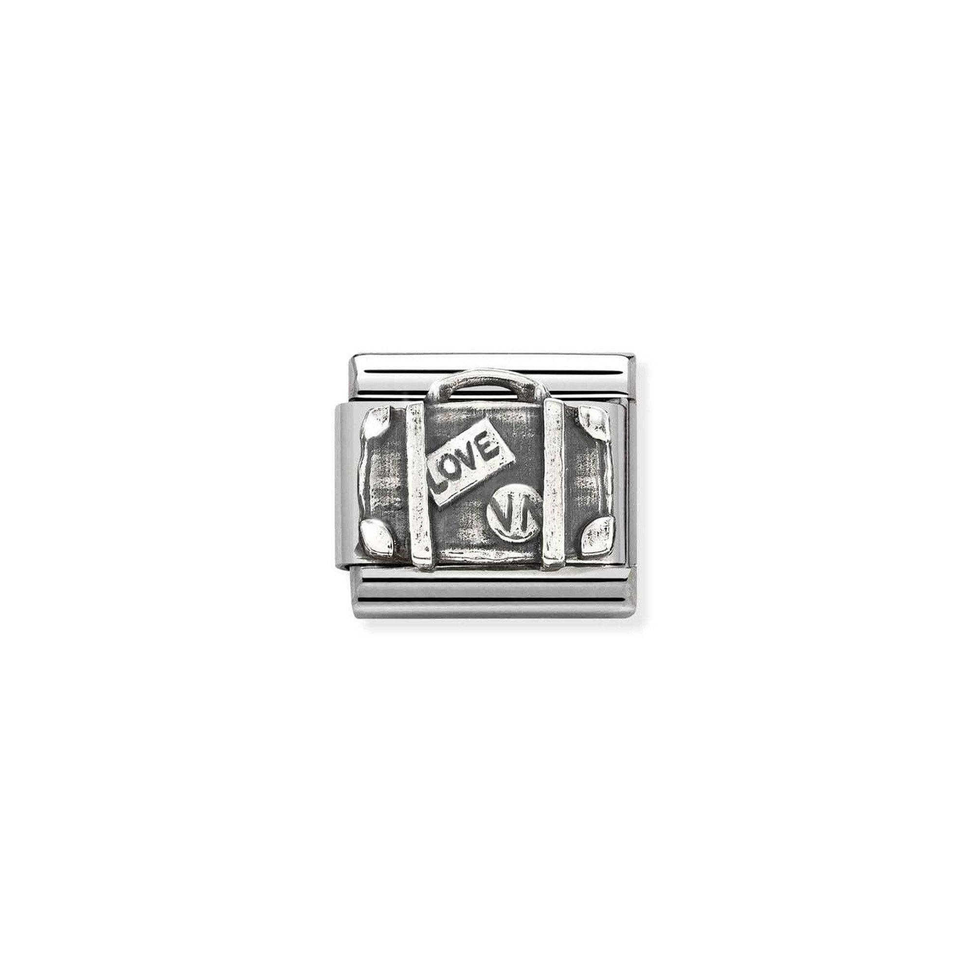 Composable Classic OXIDIZED SYMBOLS in st.steel and 925 sterling silver Suitcase