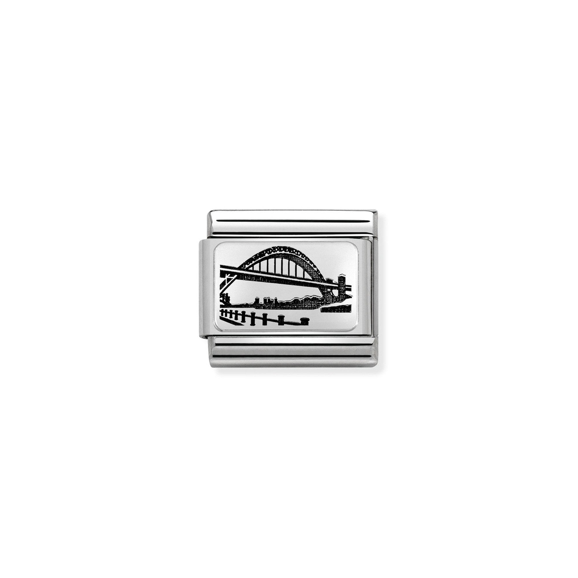 Composable Classic PLATES (IC) steel and 925 sterling silver Newcastle Tyne Bridge