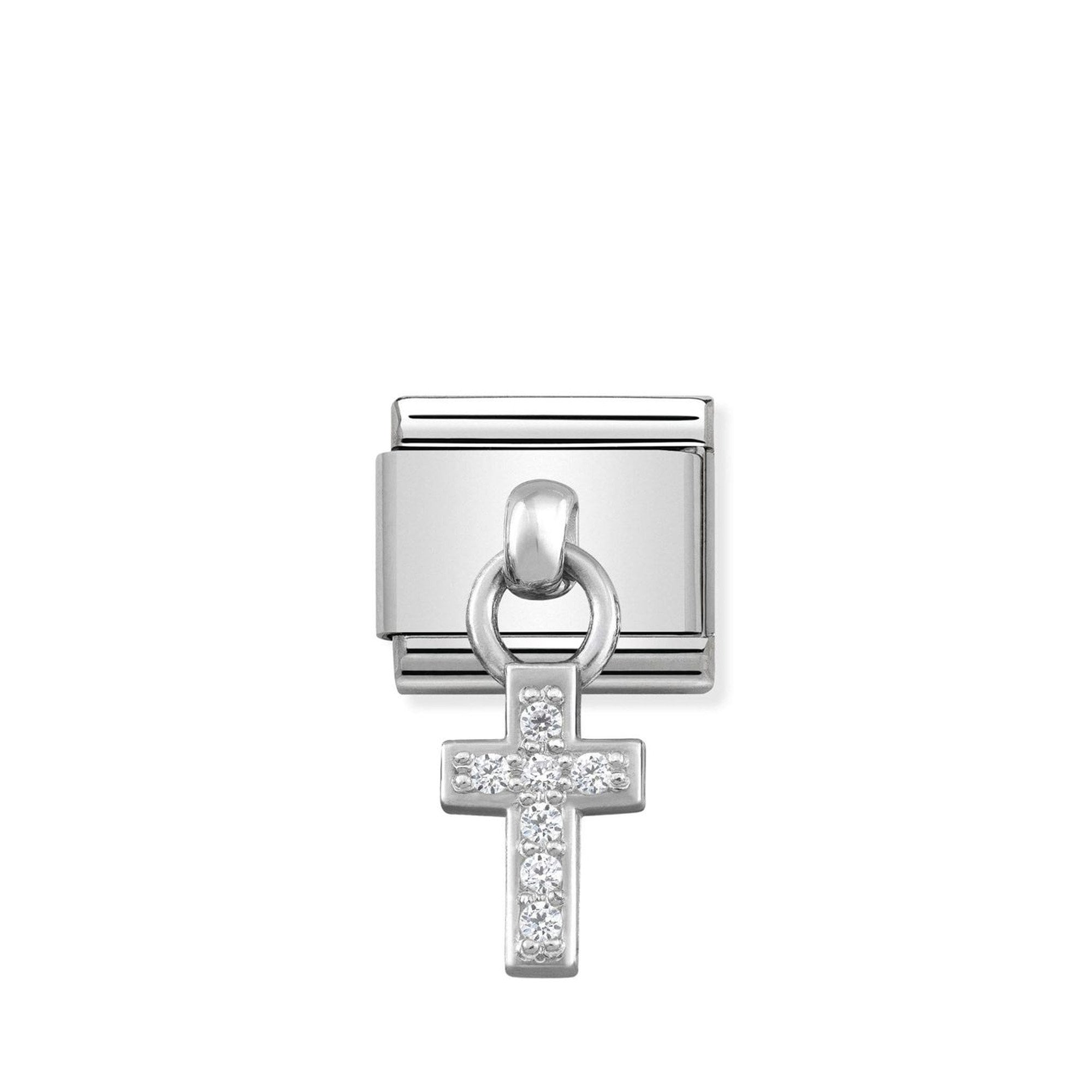 Composable Classic CHARMS stainless steel and 925 sterling silver Cross