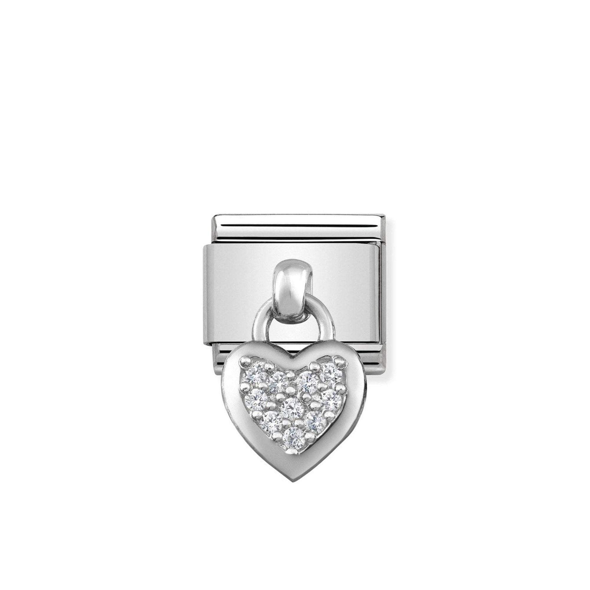 Composable Classic CHARMS stainless steel and 925 sterling silver Heart