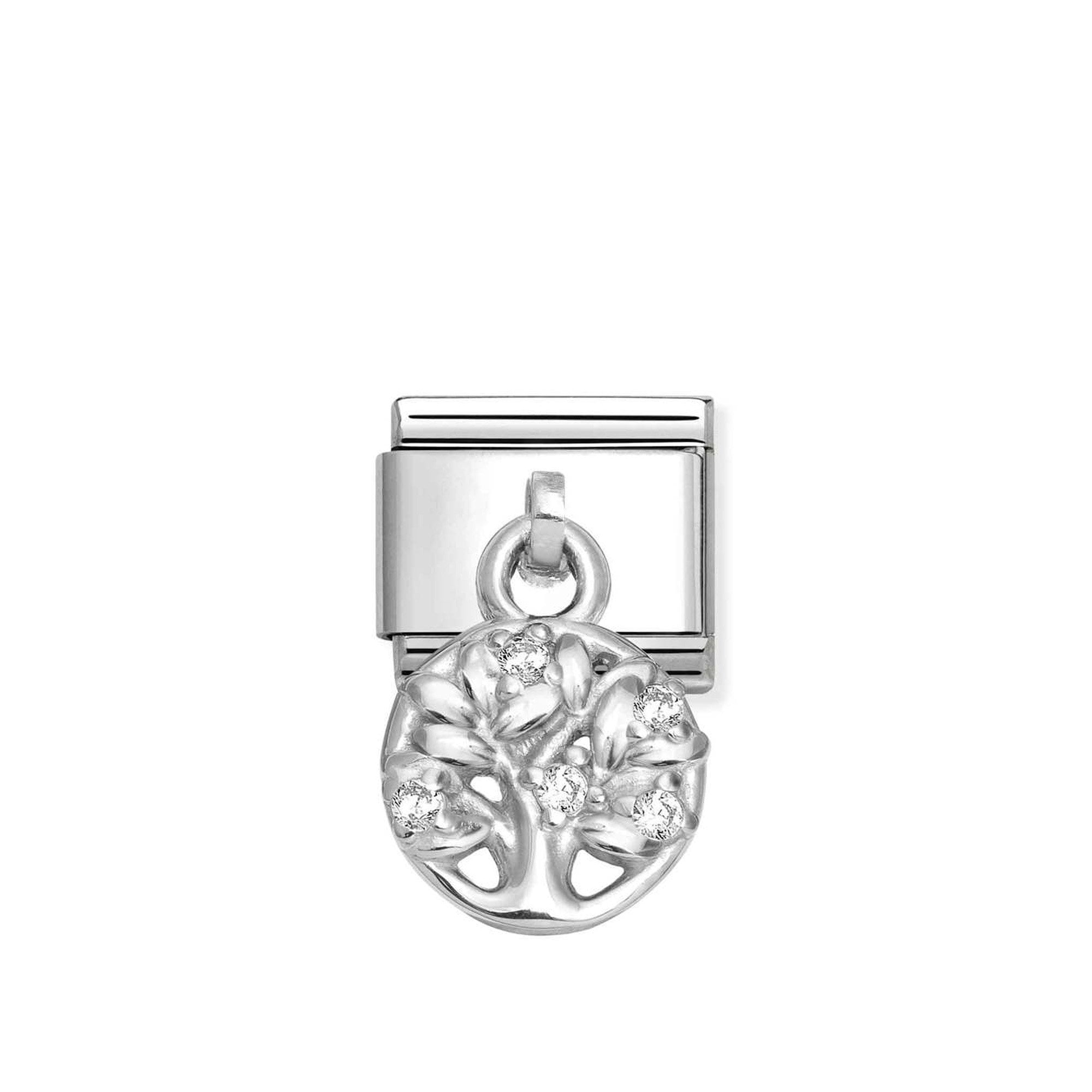 Composable Classic CHARMS stainless steel and 925 sterling silver Tree of life