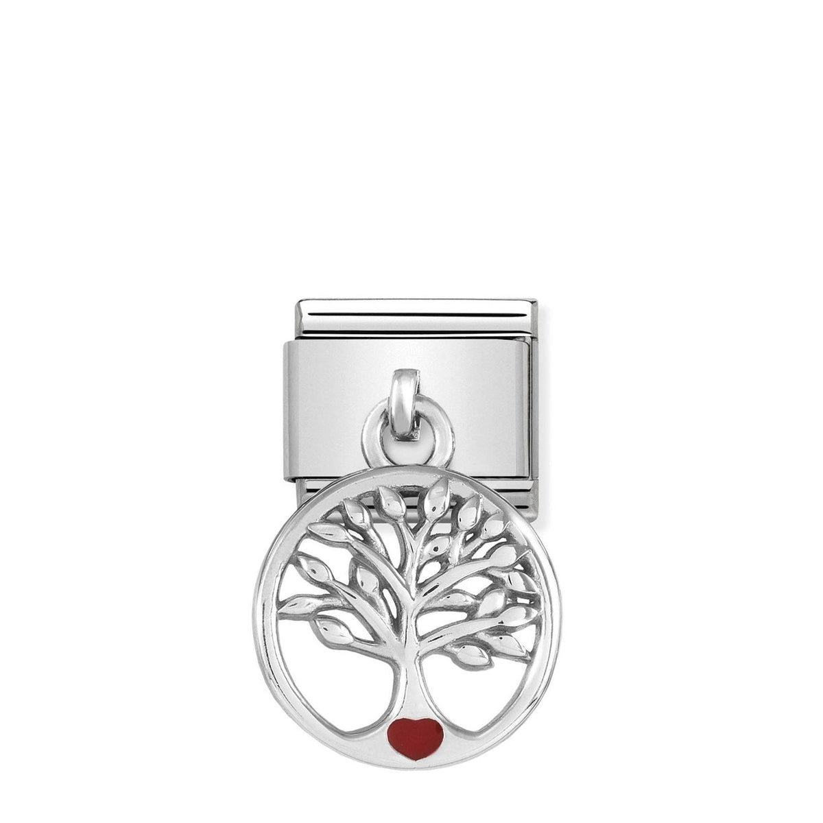 Composable Classic CHARMS steel, 925 sterling silver and enamel Tree life