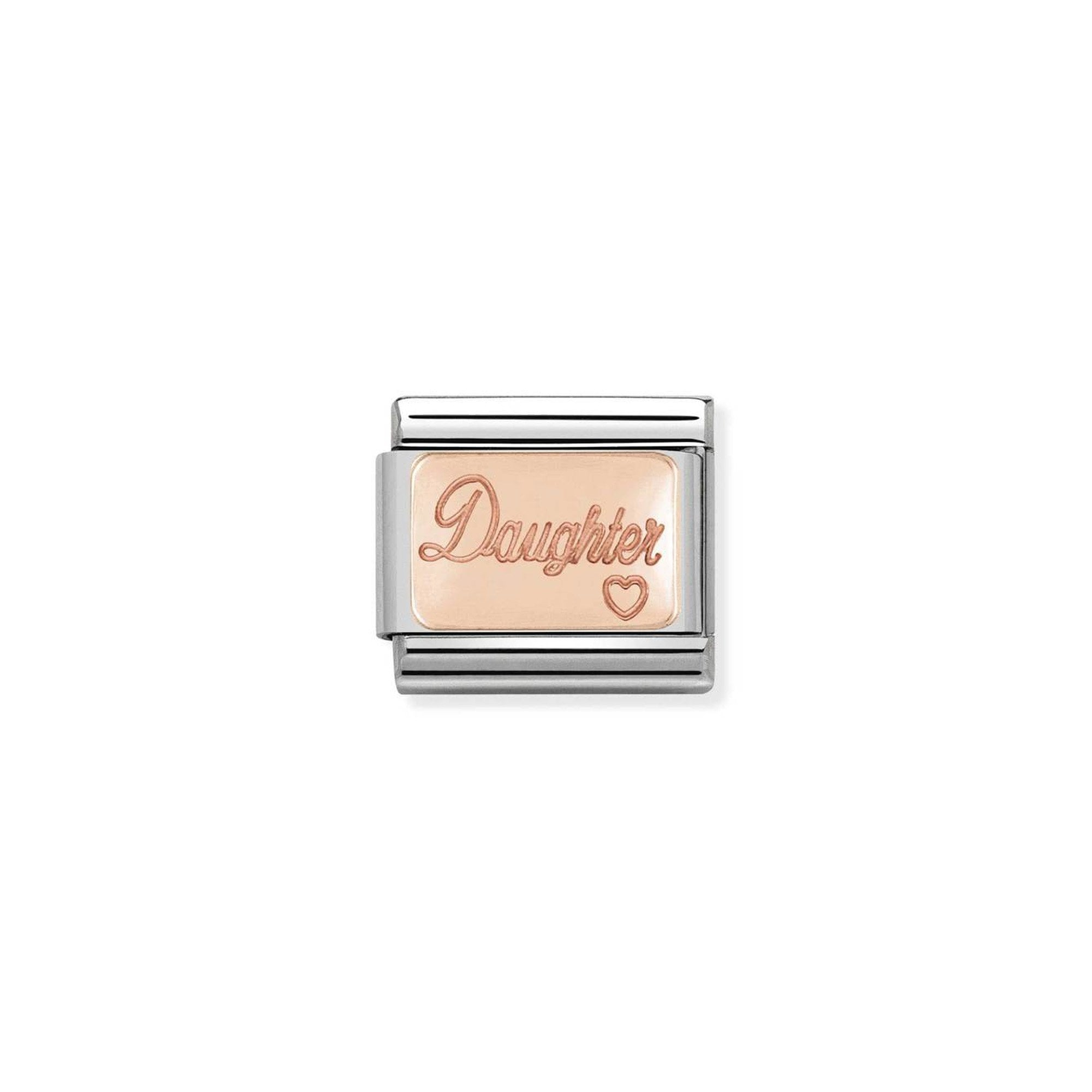 Composable Classic PLATES in stainless steel with 9k rose gold CUSTOM Daughter plate