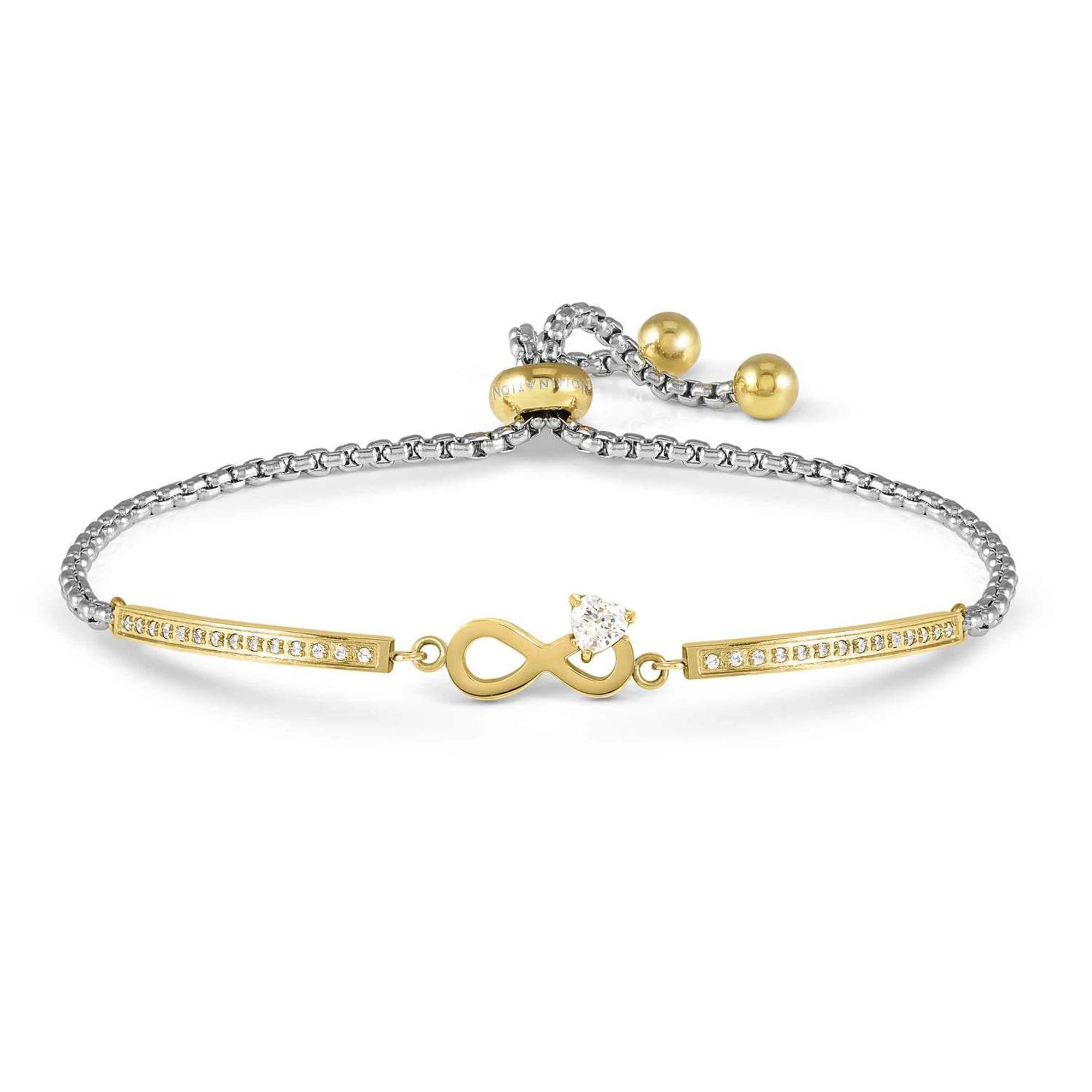 Bracelet MILLELUCI ed. REFINED in steel and cubic zirconia ( RICCO) Infinite