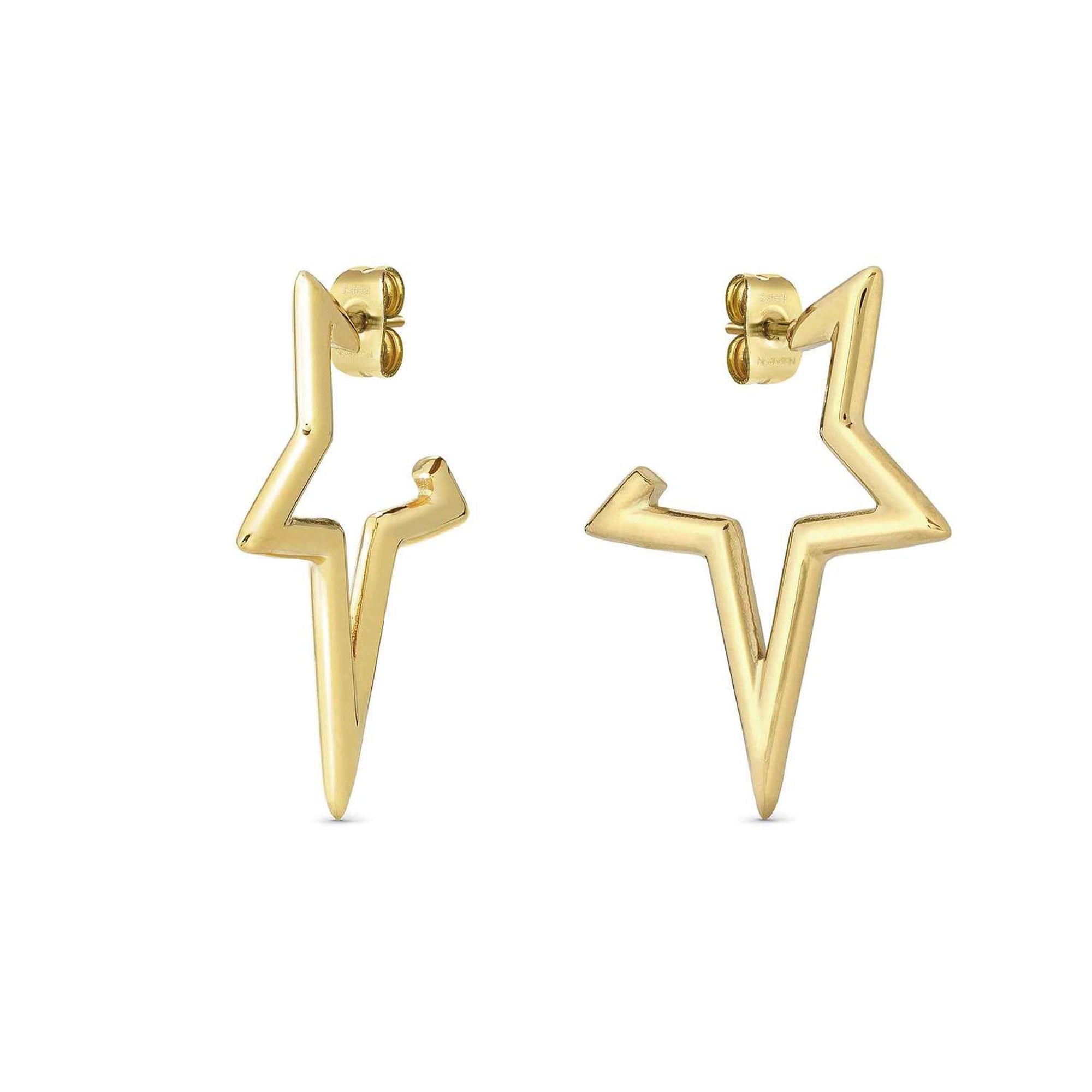 ECCLETTICA earrings in steel (STAR) Yellow Gold