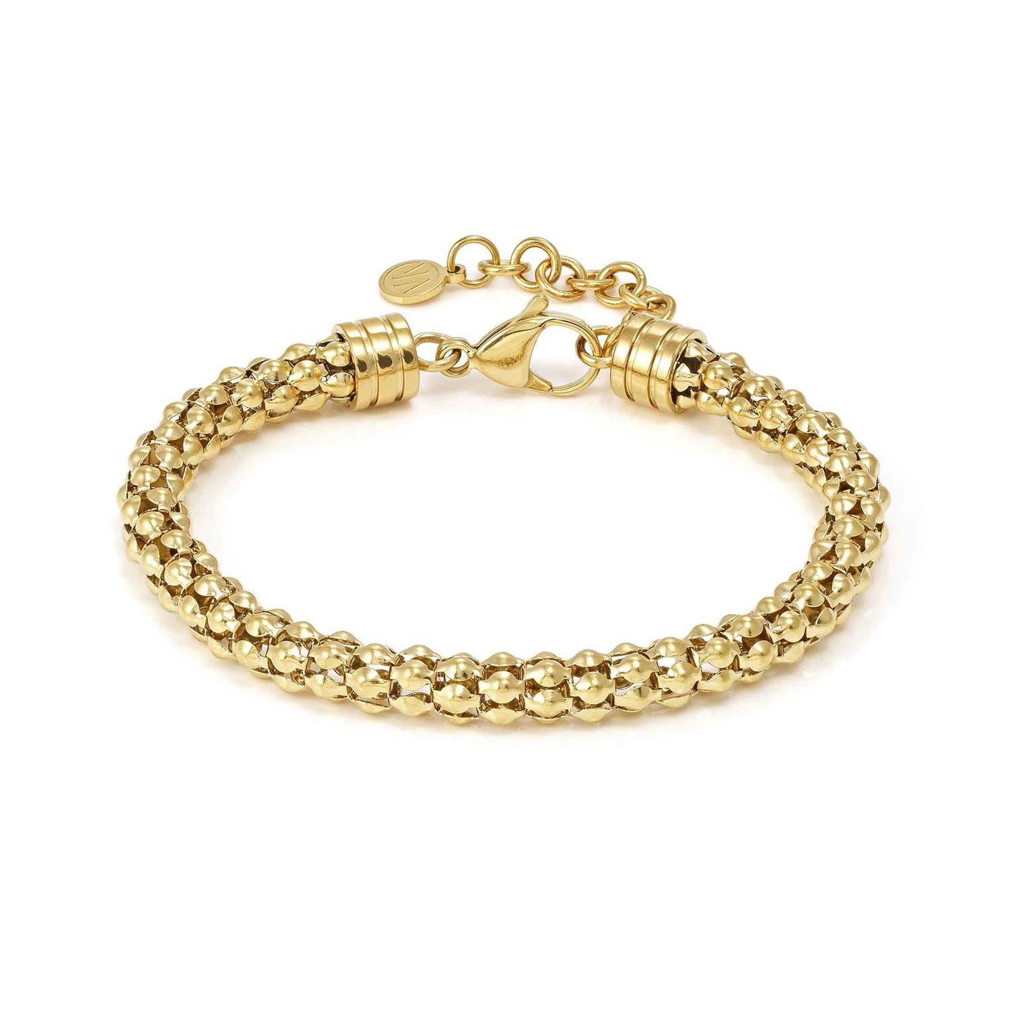ECCLETTICA bracelet in steel (POPCORN CHAIN) Yellow Gold