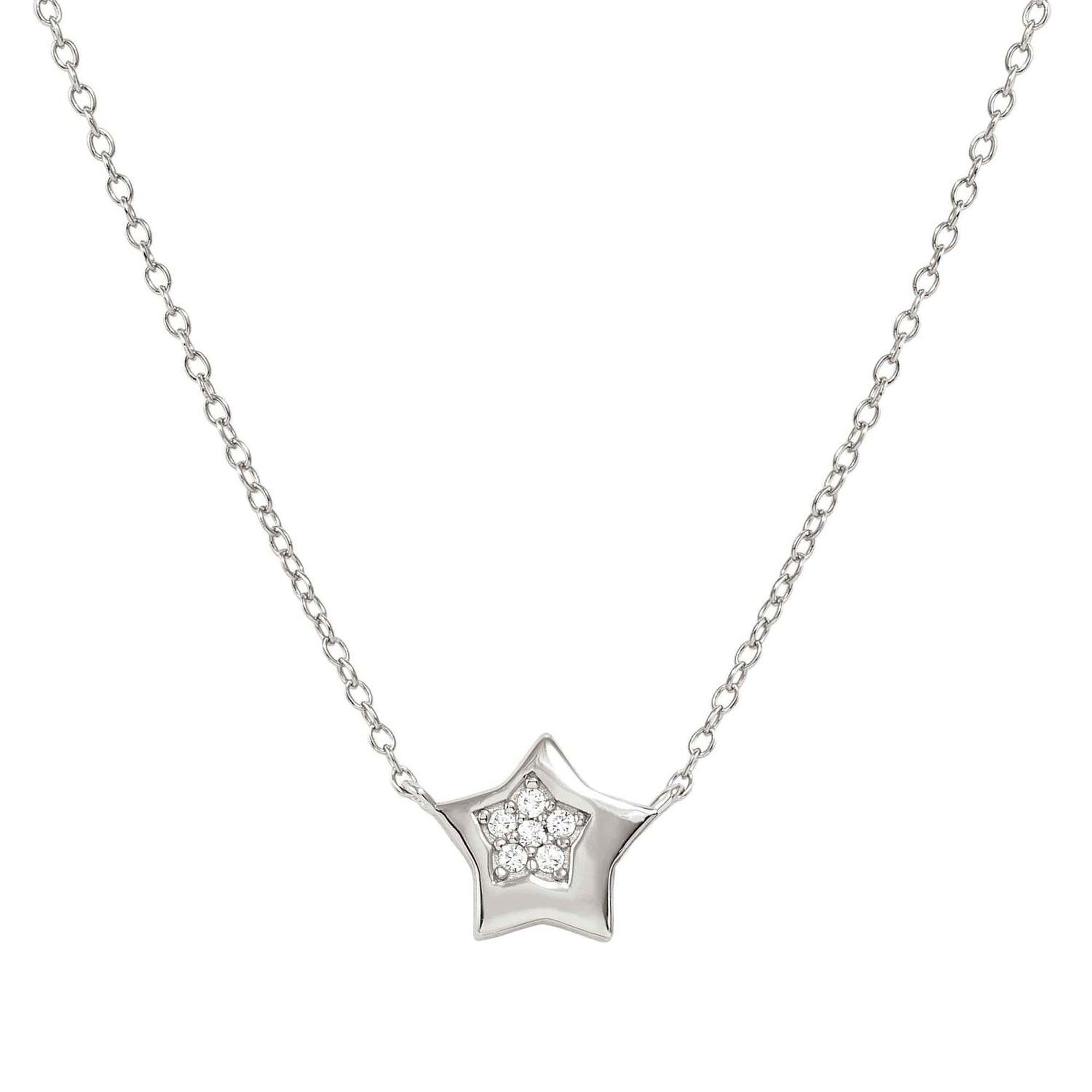 PETIT SPARKLE necklace in 925 sterling silver and cubic zirconia Star