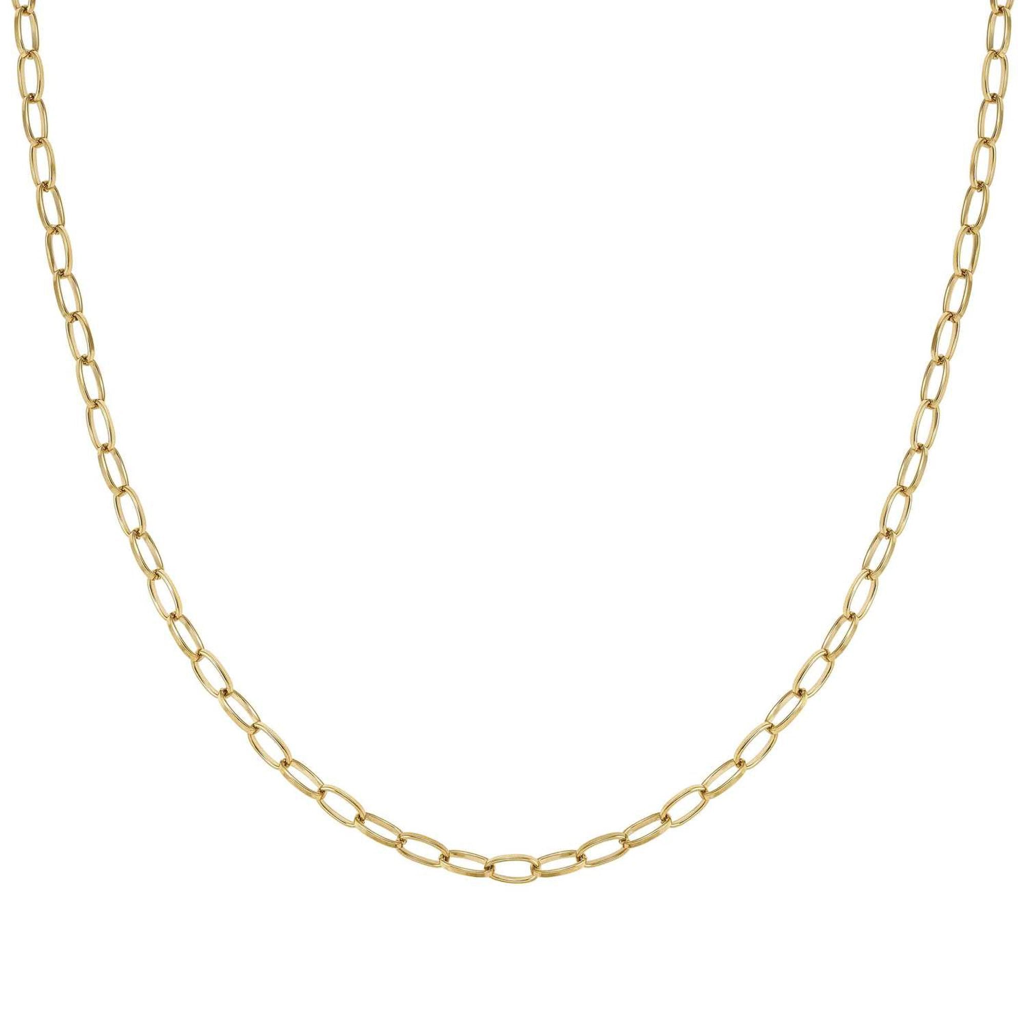 ECCLETTICA necklace in steel LONG Yellow Gold