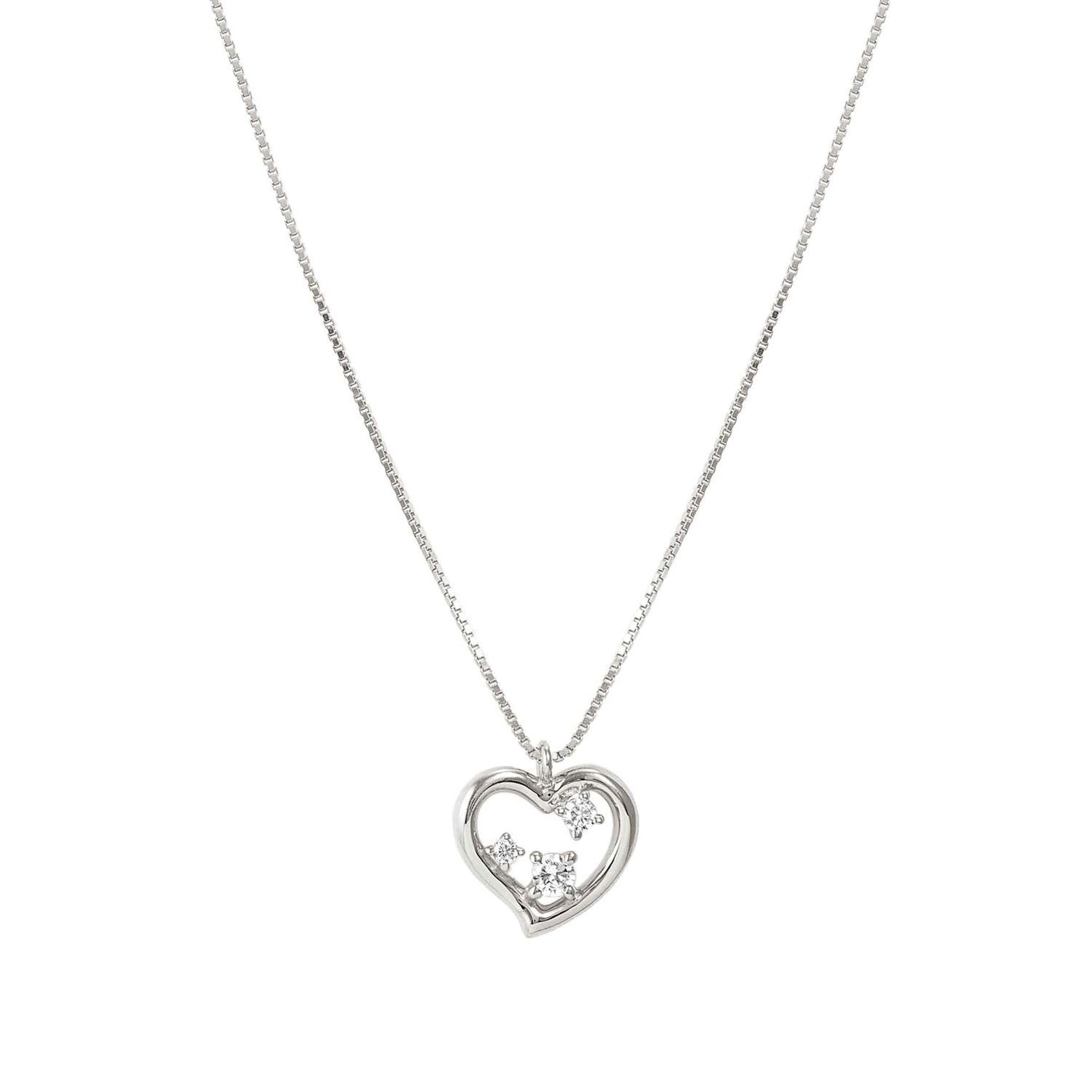 DREAMS BEATS necklace in 925 sterling silver and cubic zirconia Heart