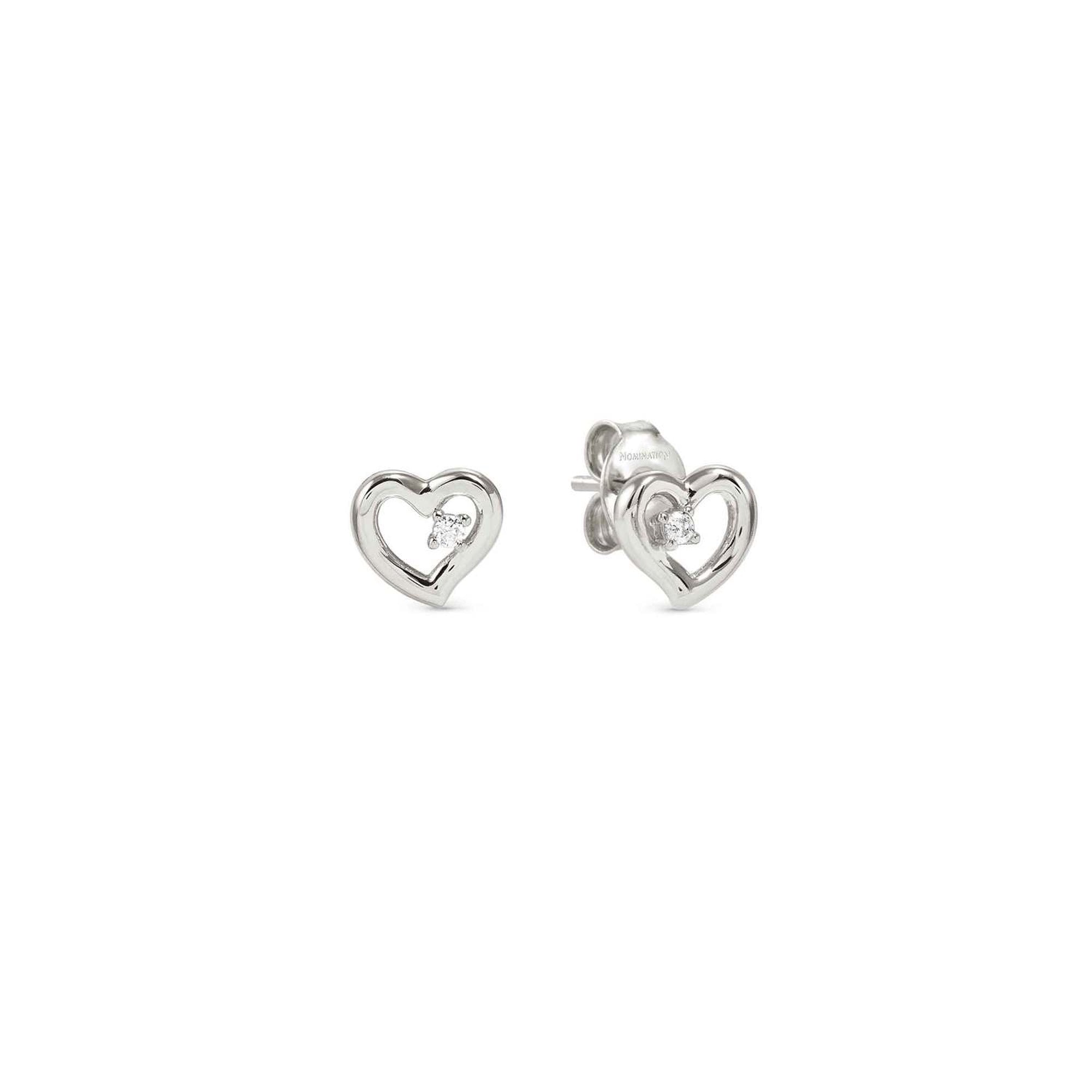 DREAMS BEATS earrings in 925 sterling silver and cubic zirconia Heart