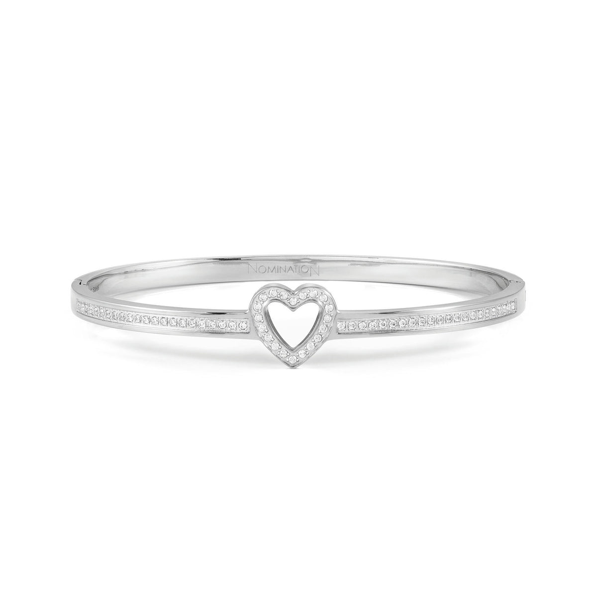PRETTY BANGLES bracelet in steel and cz SYMBOLS Heart