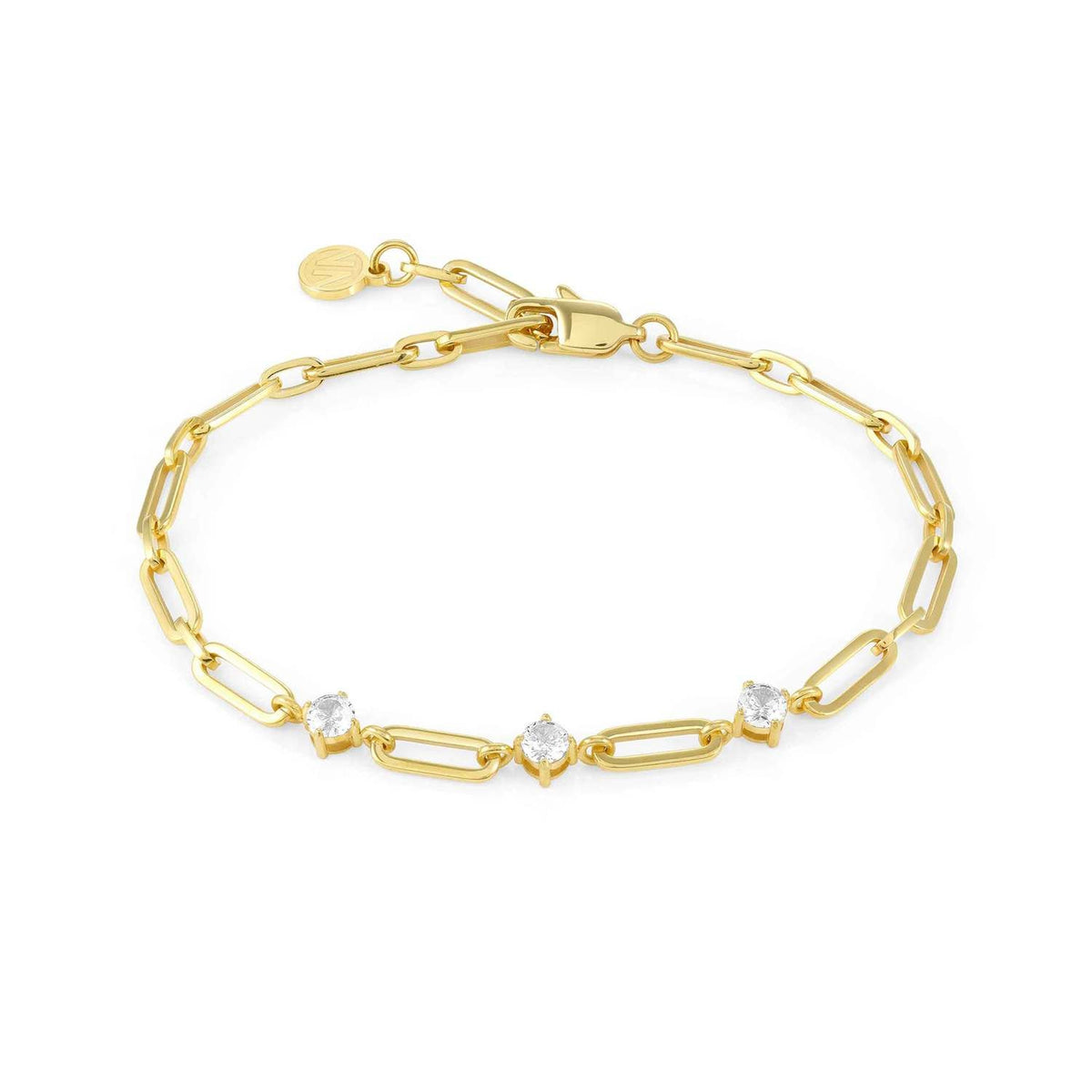 CHAINSOFSTYLE bracelet in steel and cz Yellow Gold