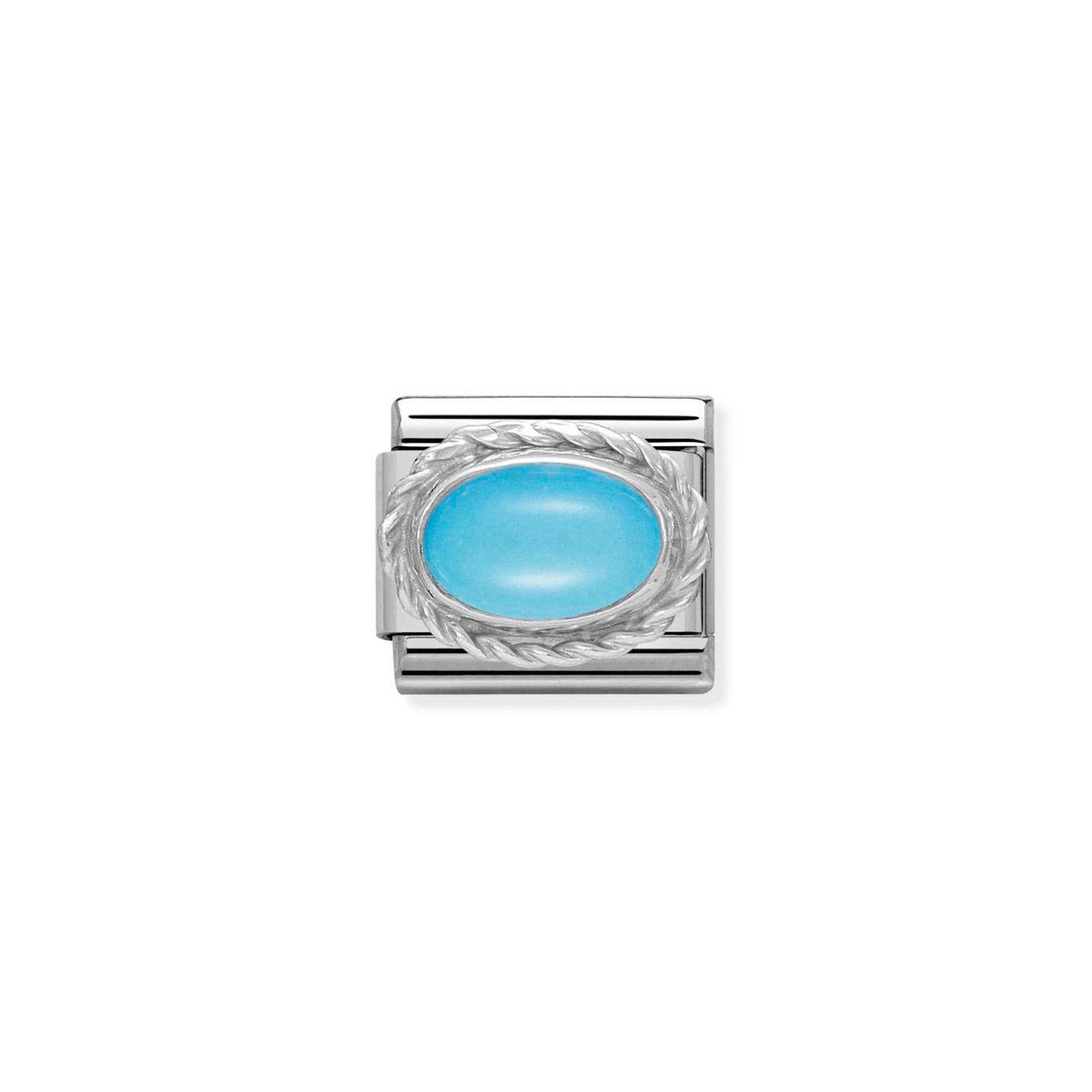 Comp. Classic hard stones stainless steel, rich 925 sterling silver setting TURQUOISE