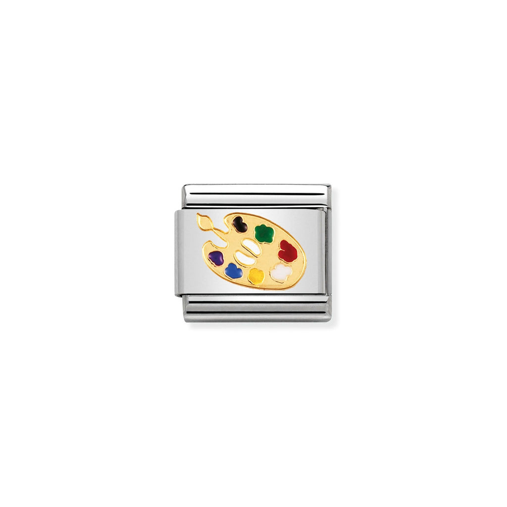 COMPOSABLE Classic DAILY LIFE in stainless steel with enamel and 18k gold Artist s palette