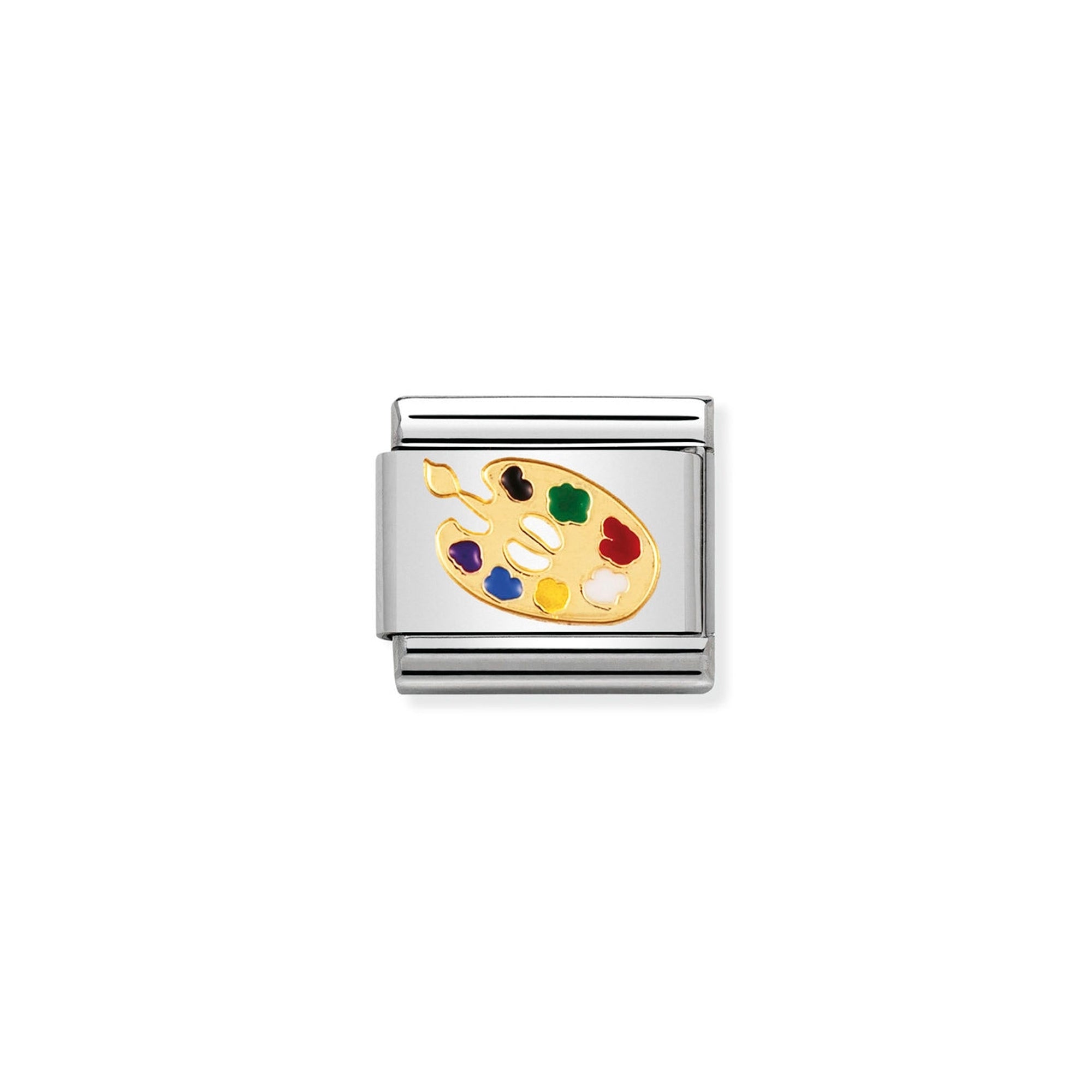 COMPOSABLE Classic DAILY LIFE in stainless steel with enamel and 18k gold Artist s palette