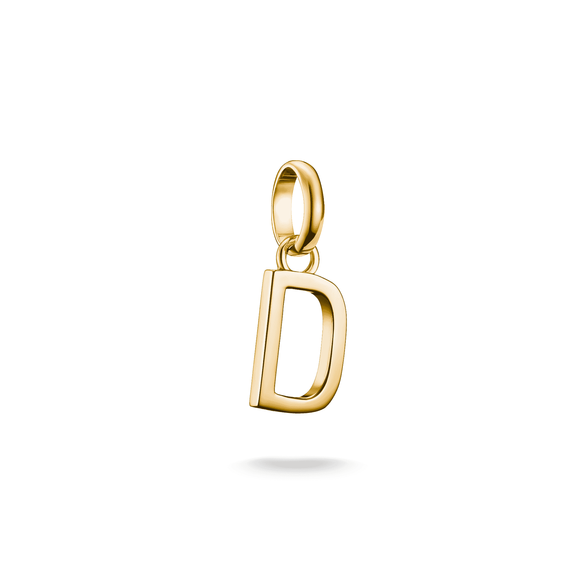 Gold-Plated Connect Letter D Pendant