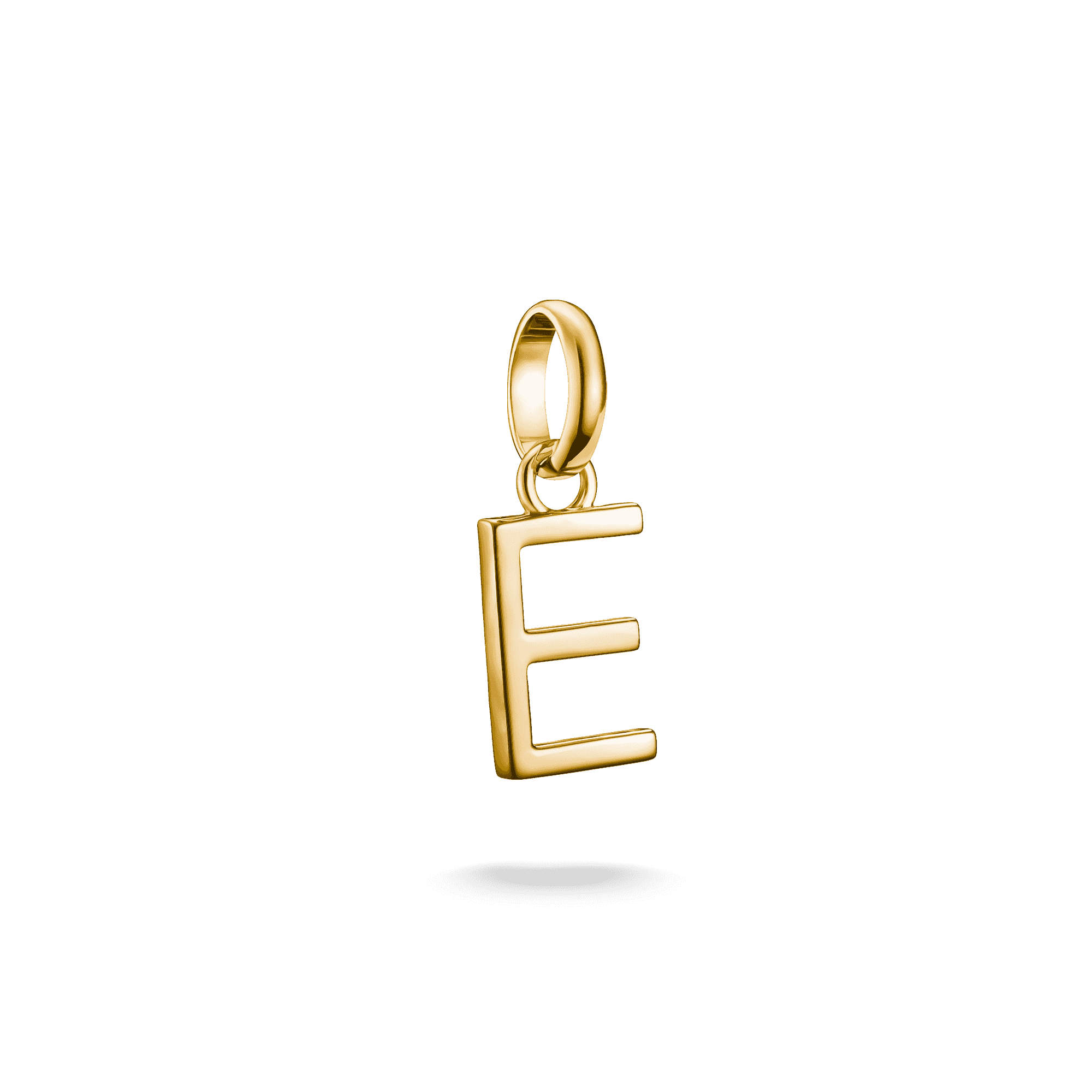 Gold-Plated Connect Letter E Pendant
