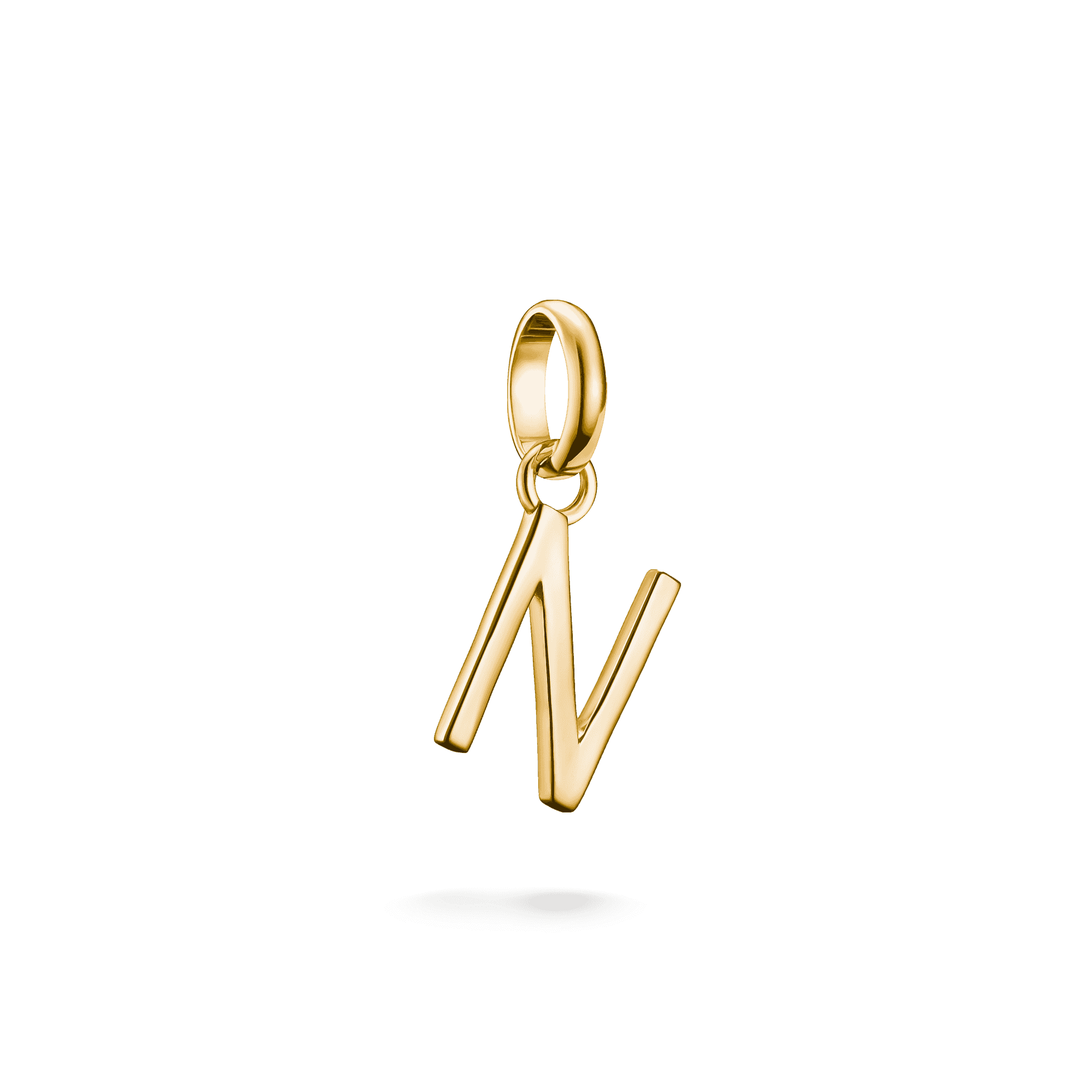 Gold-Plated Connect Letter N Pendant