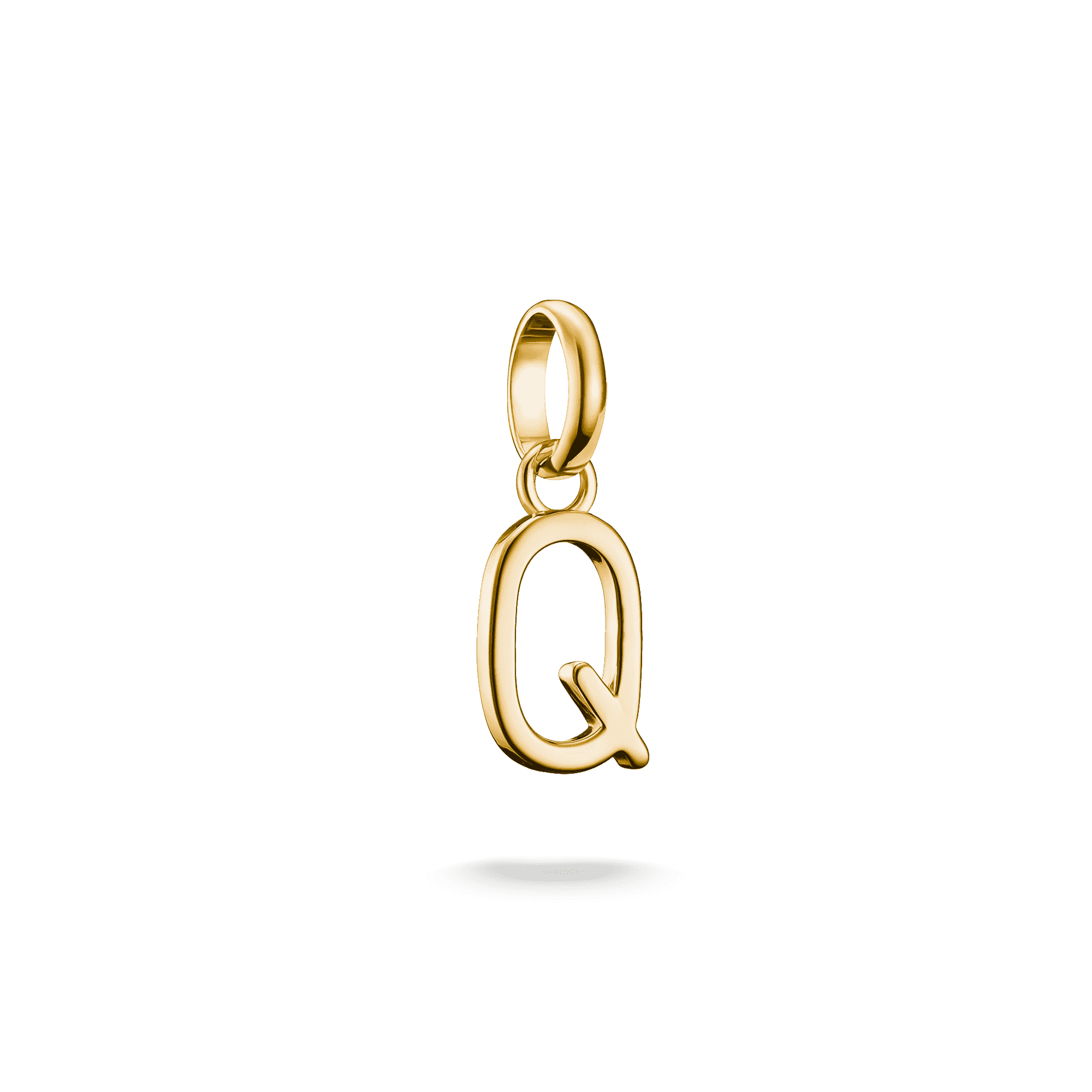 Gold-Plated Connect Letter Q Pendant