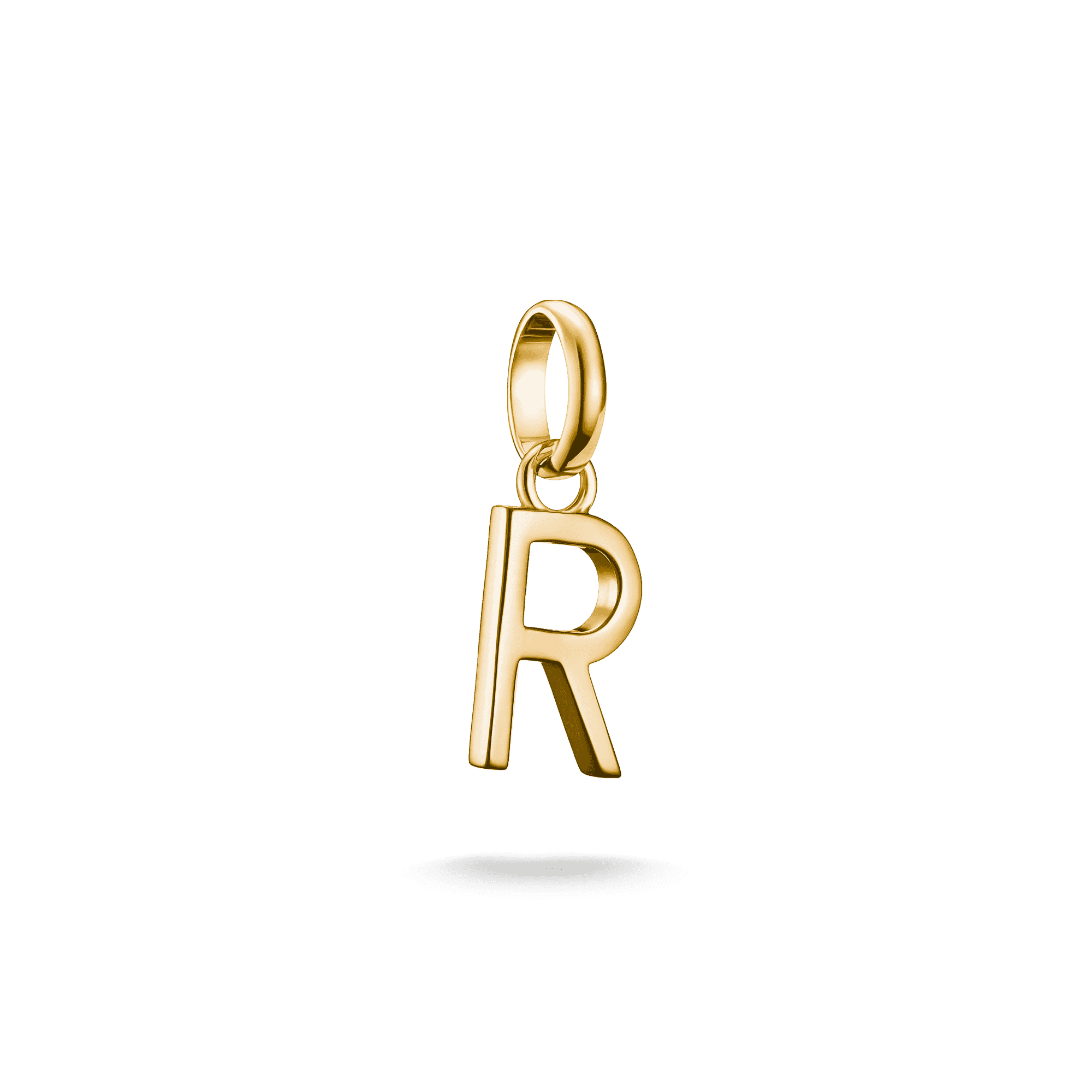 Gold-Plated Connect Letter R Pendant