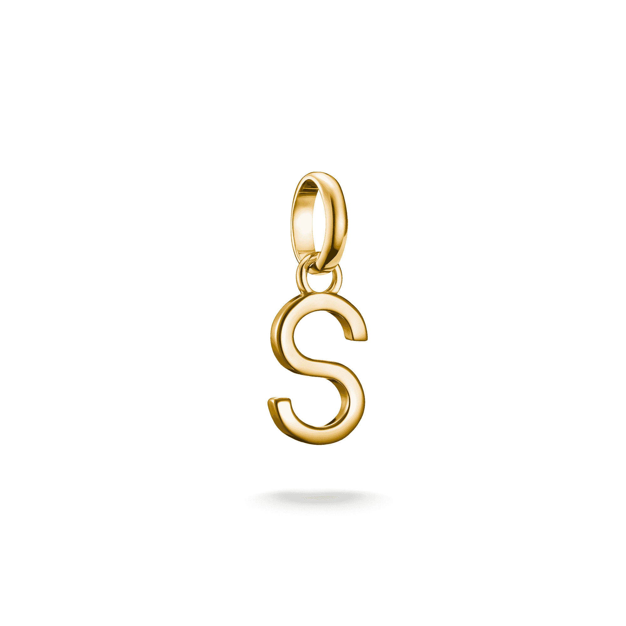 Gold-Plated Connect Letter S Pendant