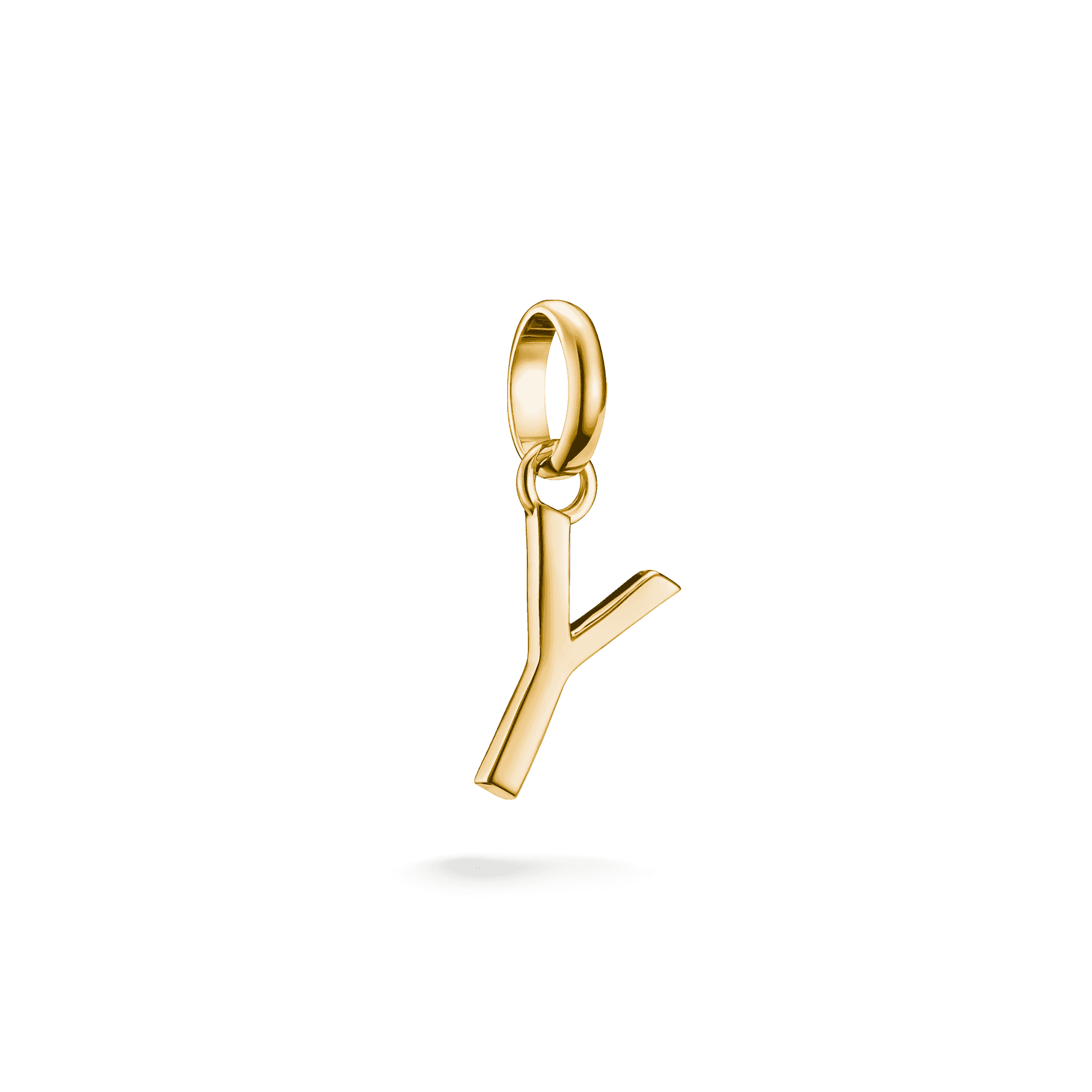 Gold-Plated Connect Letter Y Pendant