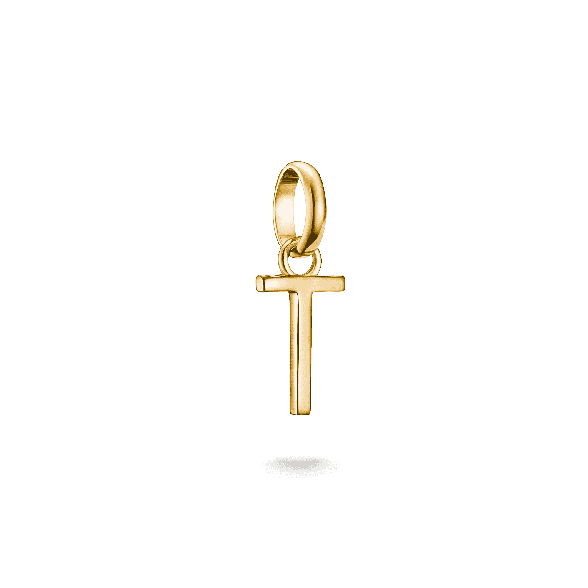 Gold-Plated Connect Letter T Pendant