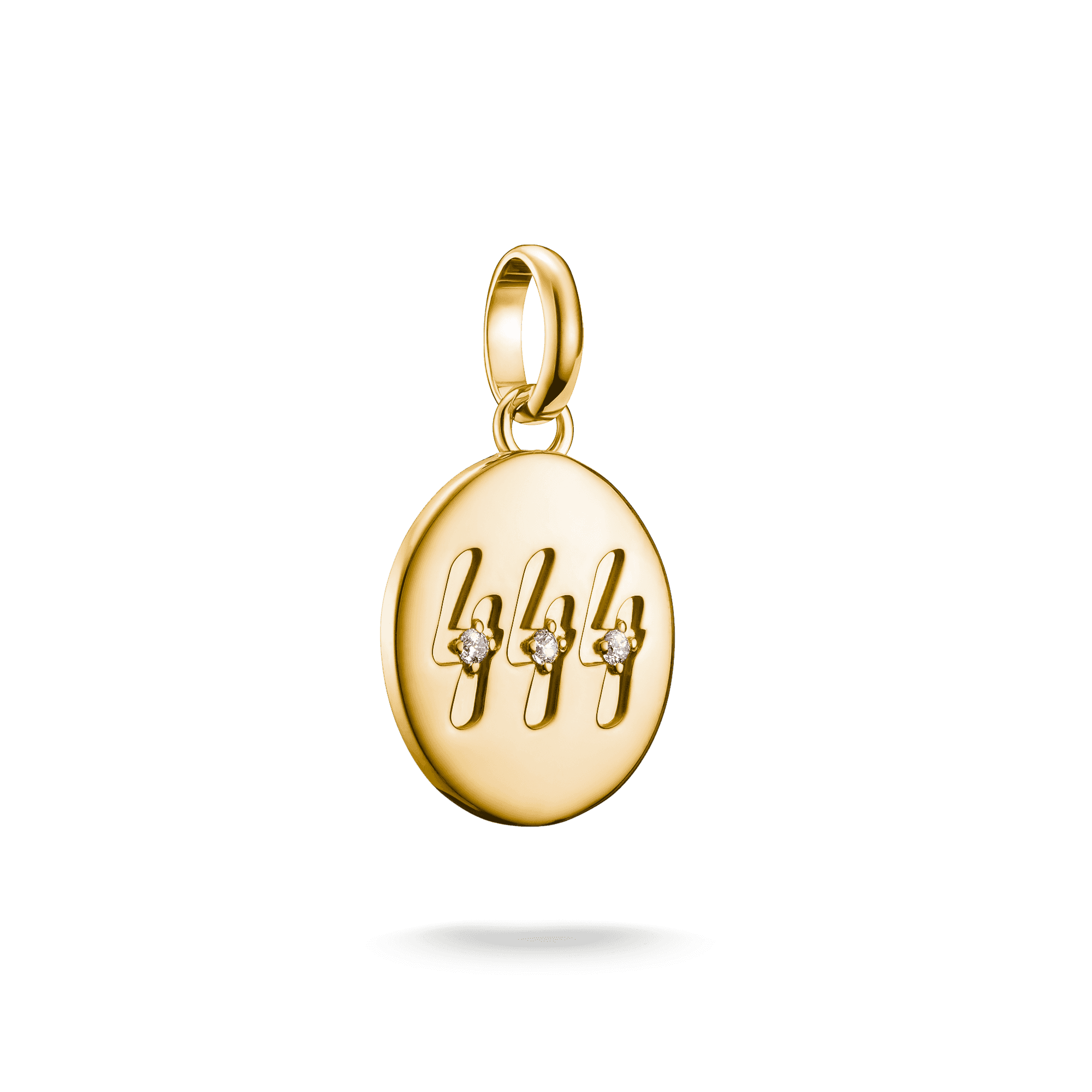 Charm Connect 444 Angel Number Pendant with Stones