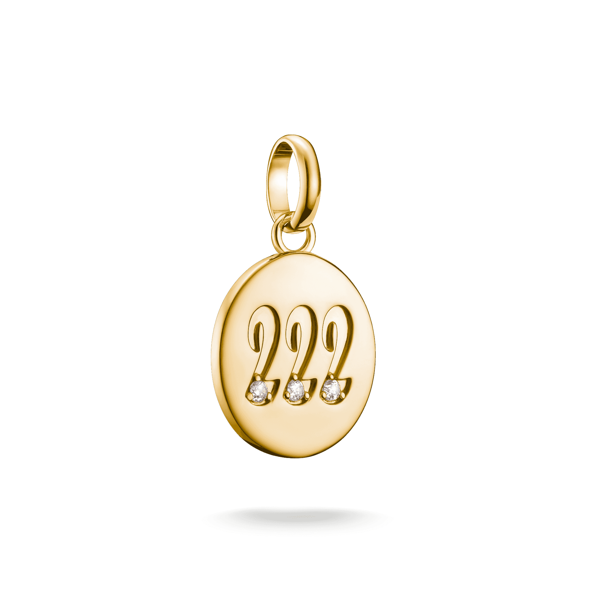 Charm Connect 222 Angel Number Pendant with Stones