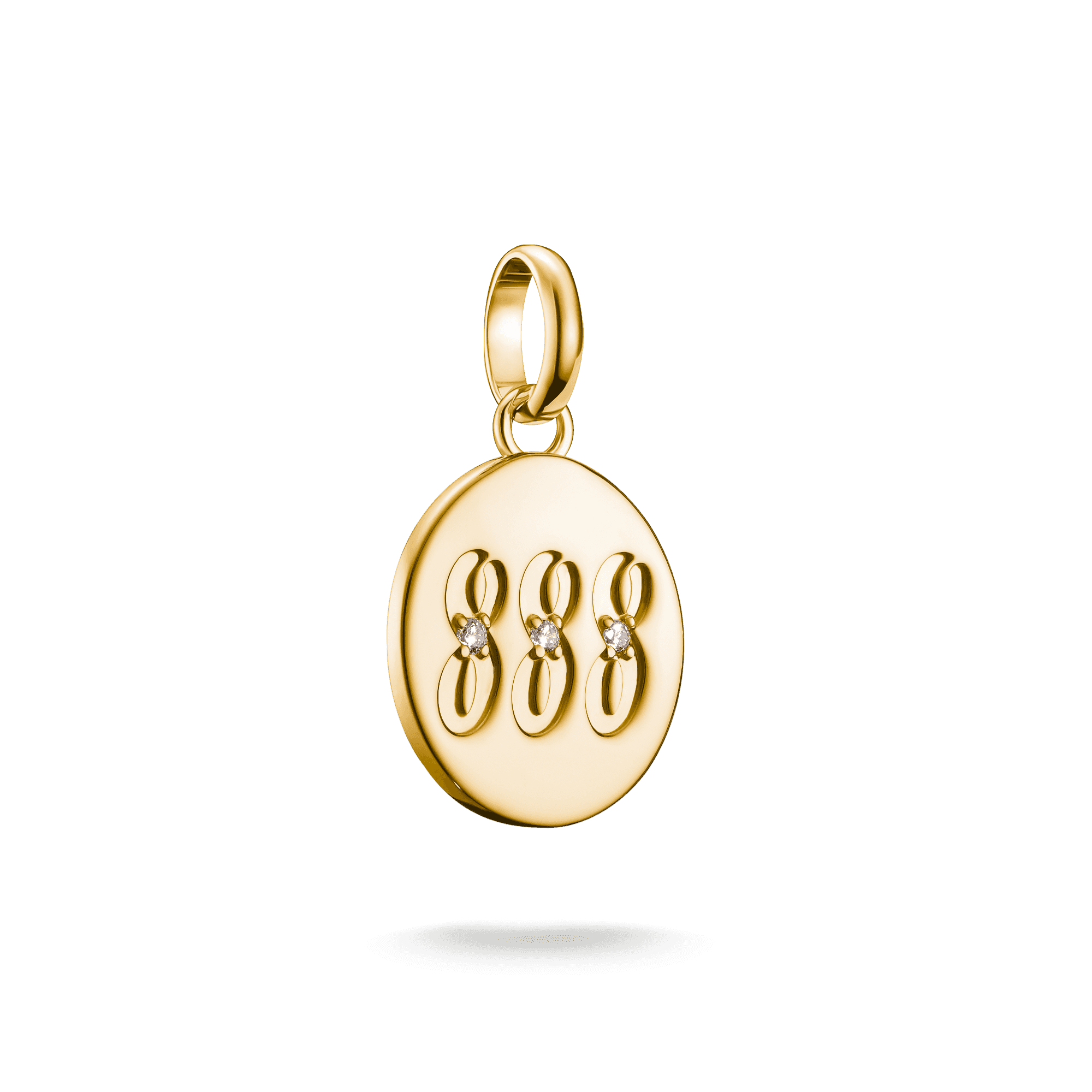 Charm Connect 888 Angel Number Pendant with Stones