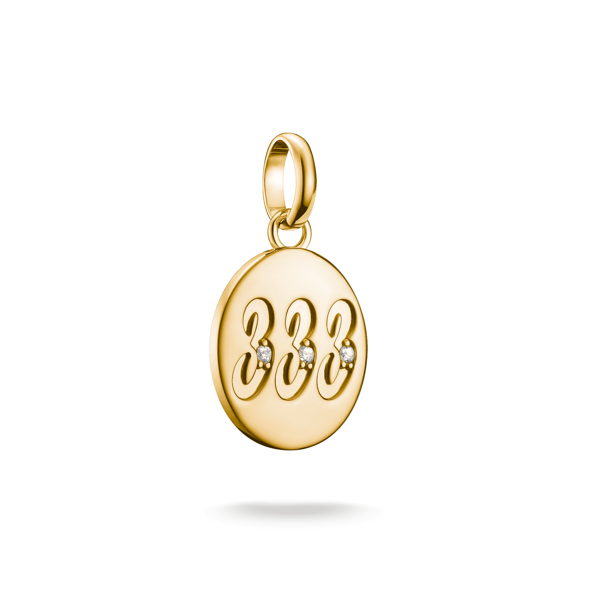 Charm Connect 333 Angel Number Pendant with Stones