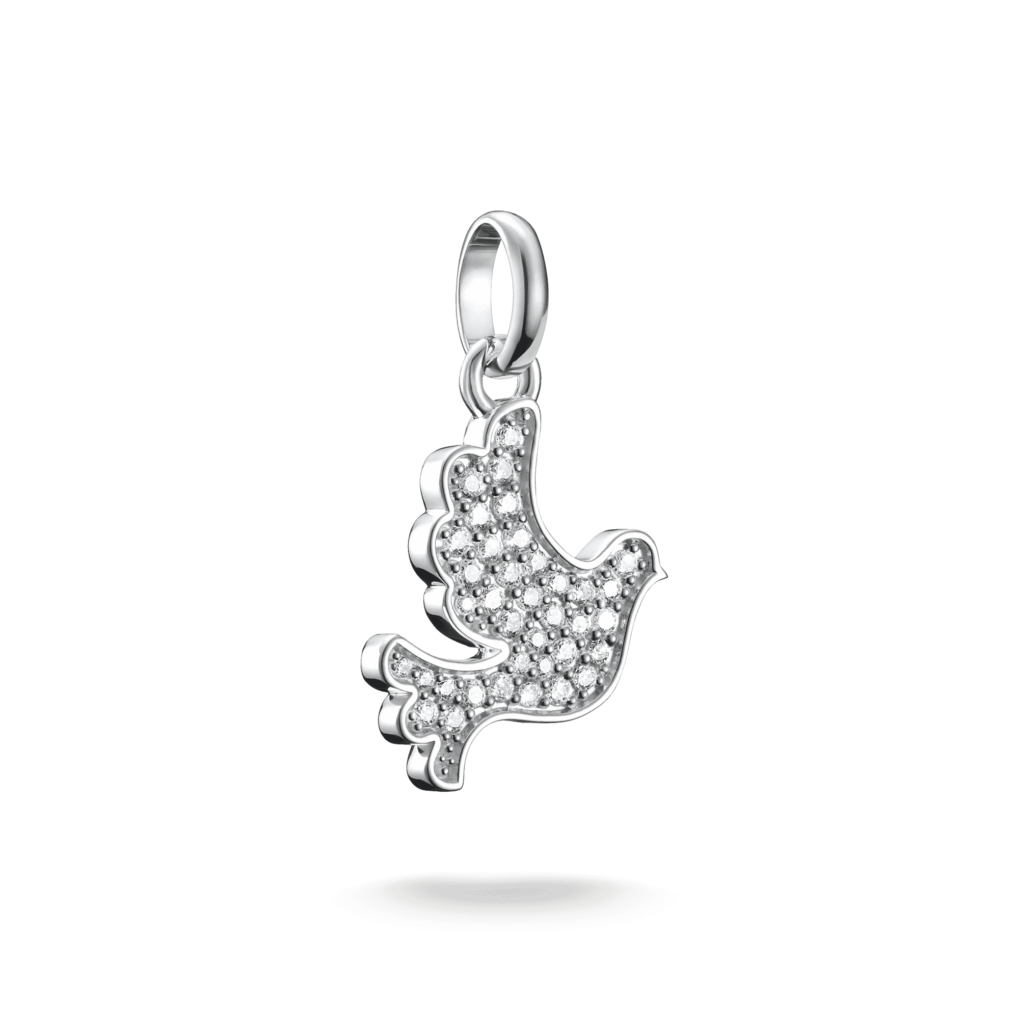 Charm Connect Peace Dove Silver Pendant