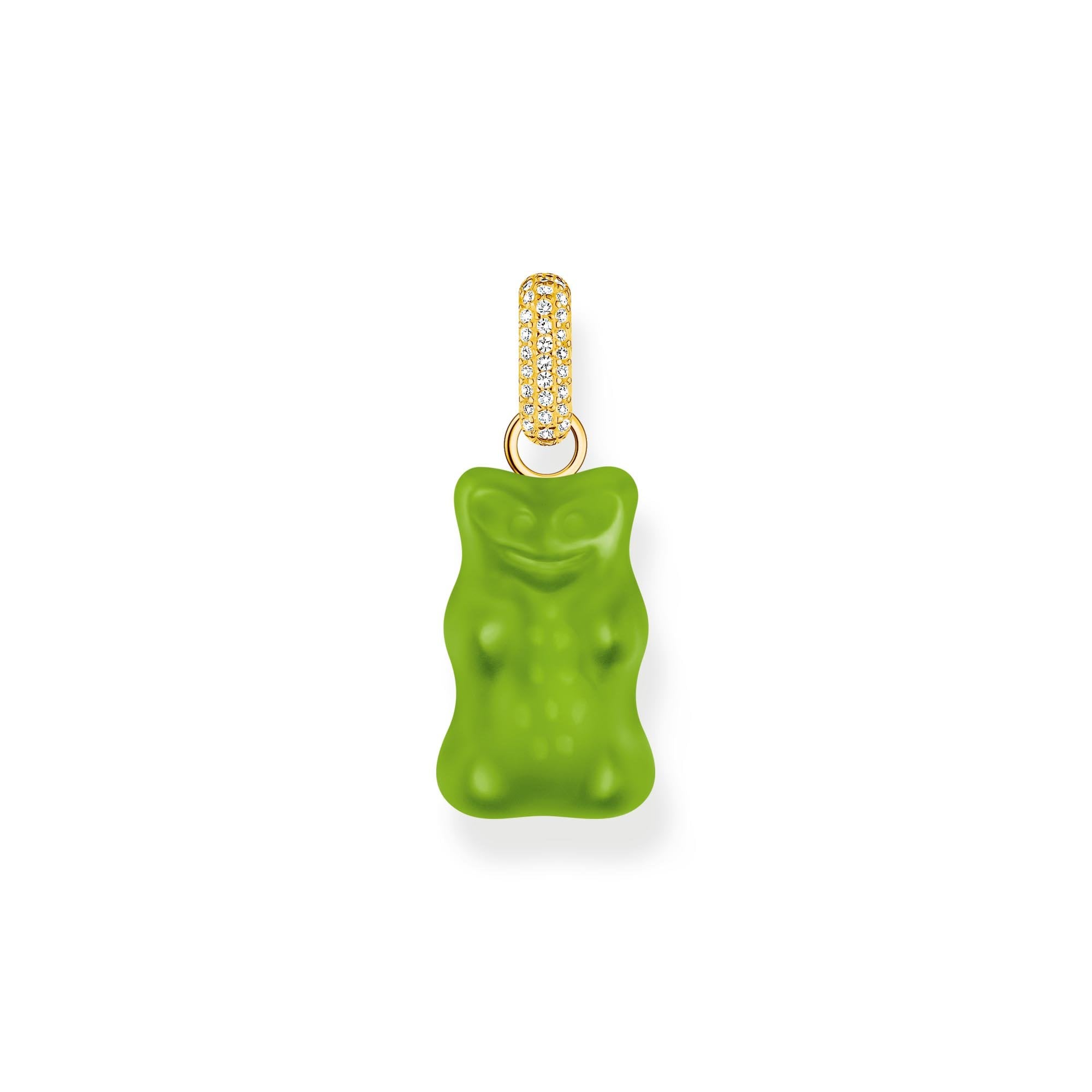 THOMAS SABO x HARIBO: Large Goldbear Green Pendant