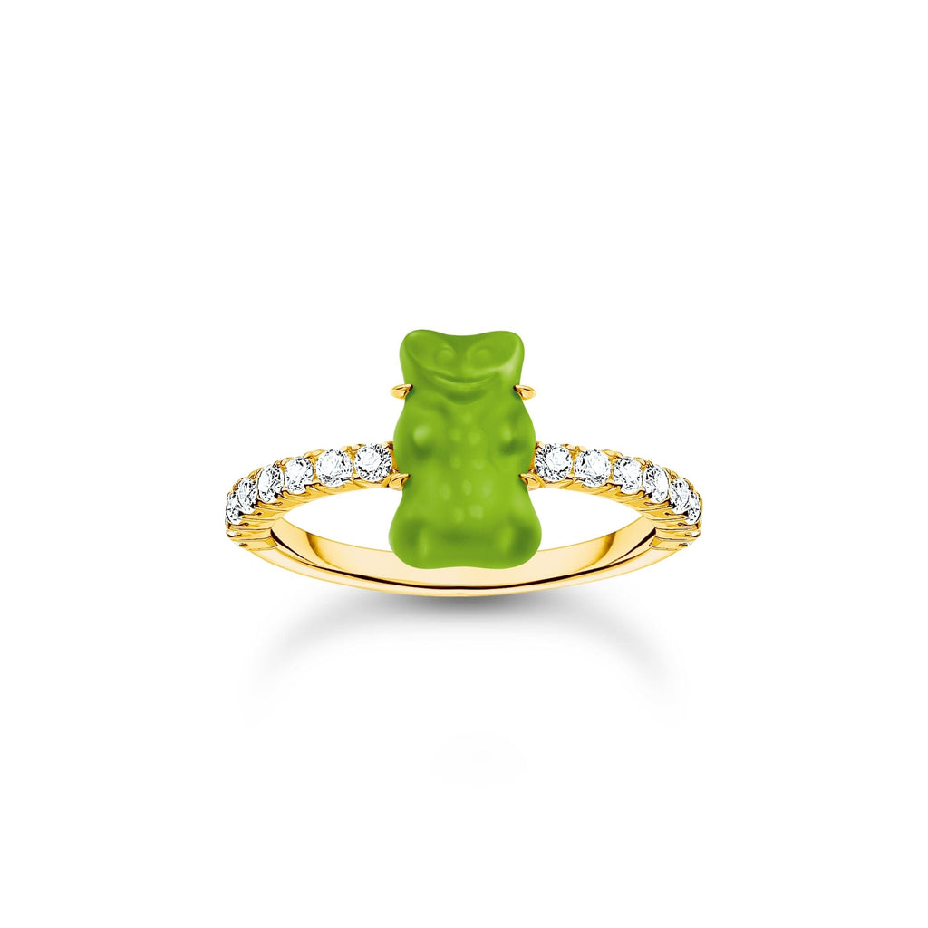THOMAS SABO x HARIBO: Ring with Goldbear - Green