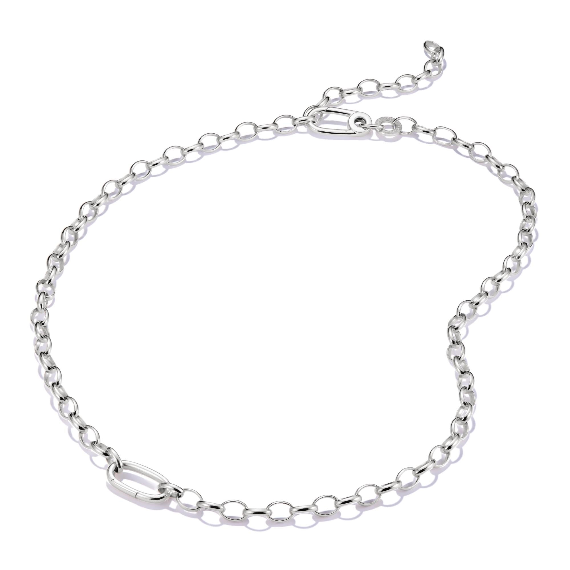 Charm Connect Necklace with Link Silver