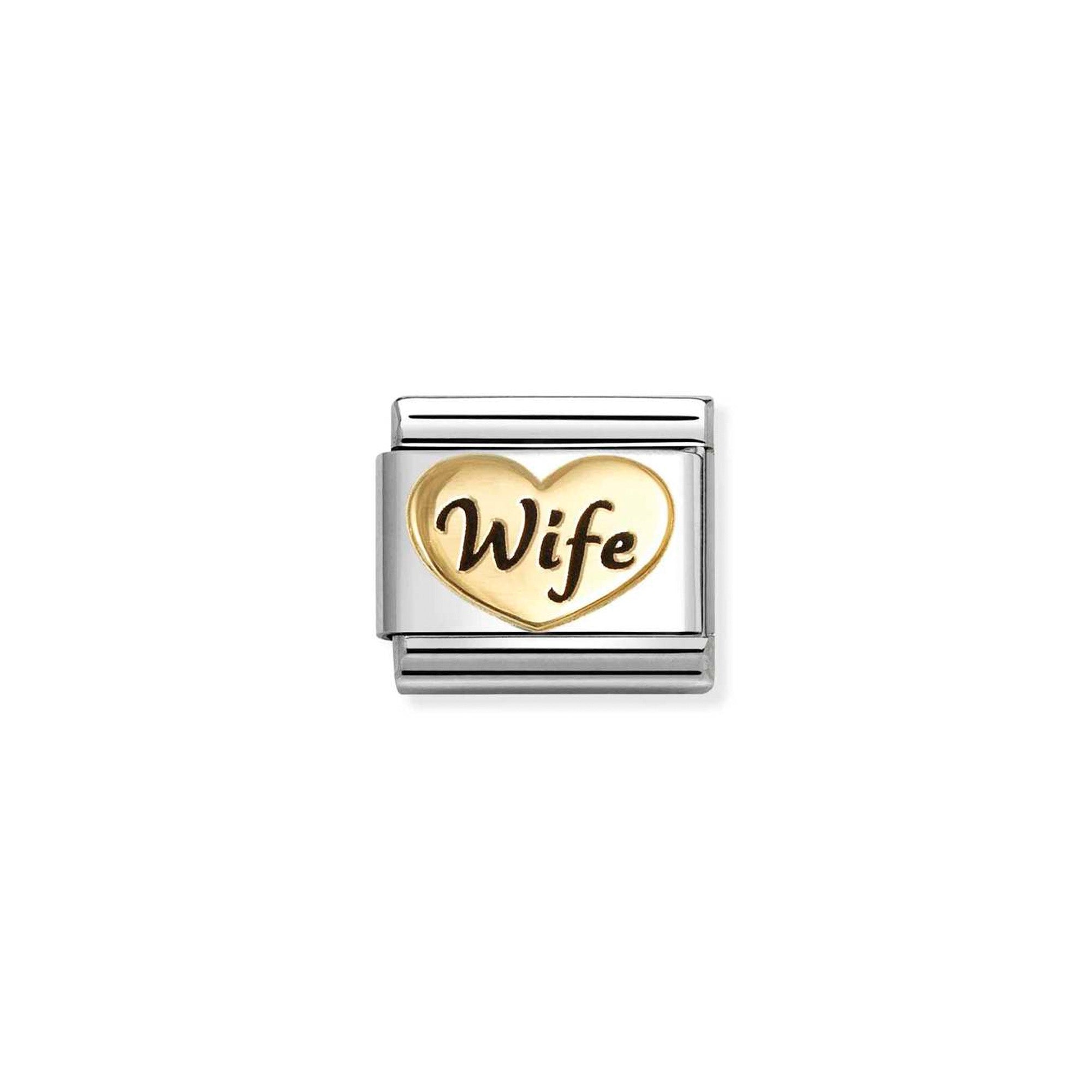 Composable Classic SYMBOLS steel, enamel and 18k gold Wife heart