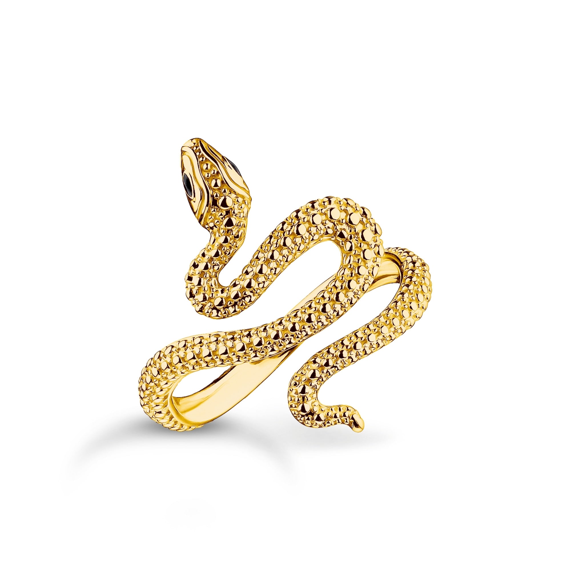 Gold-plated Tempting Romance Snake Ring