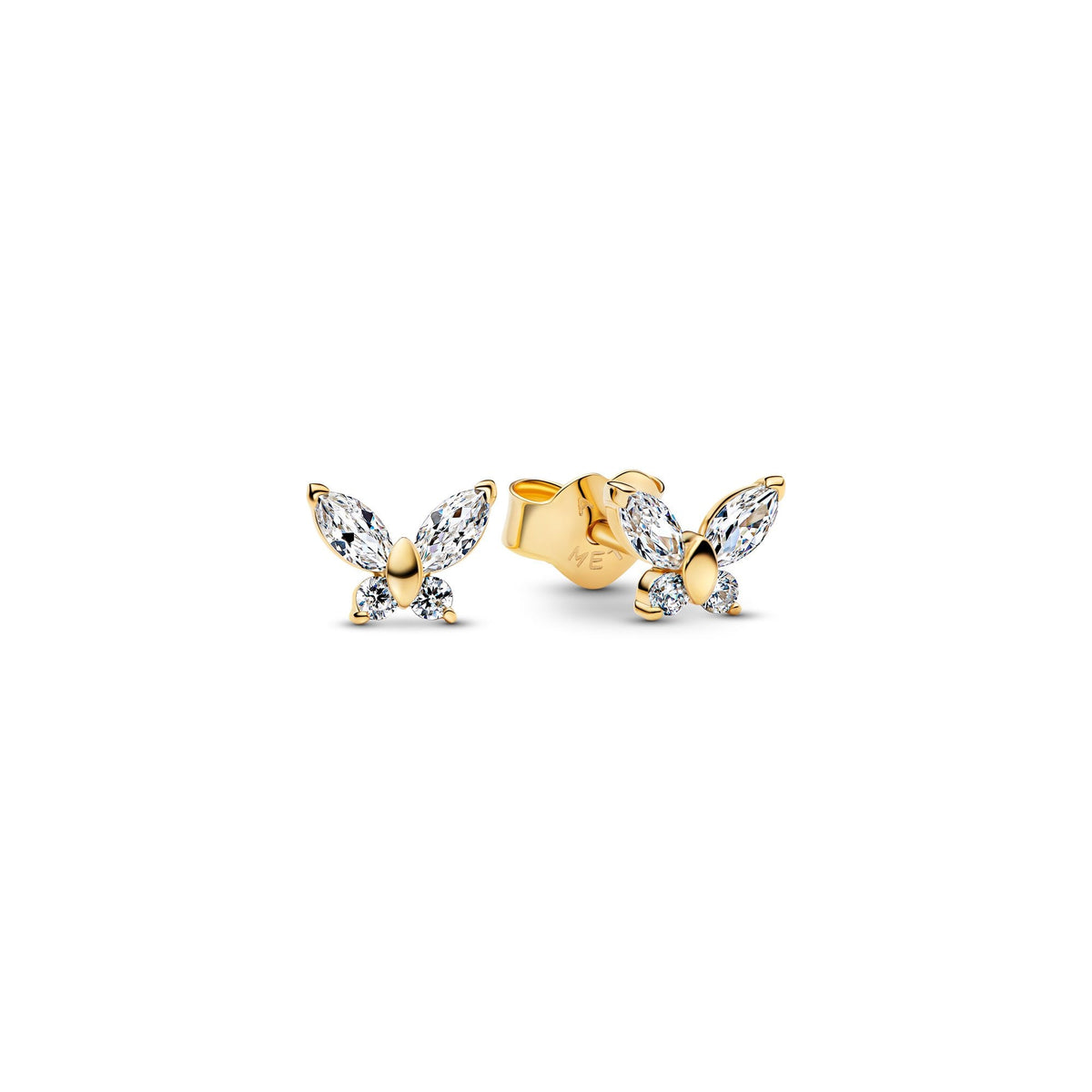 14k Gold-Plated Butterfly Stud Earrings