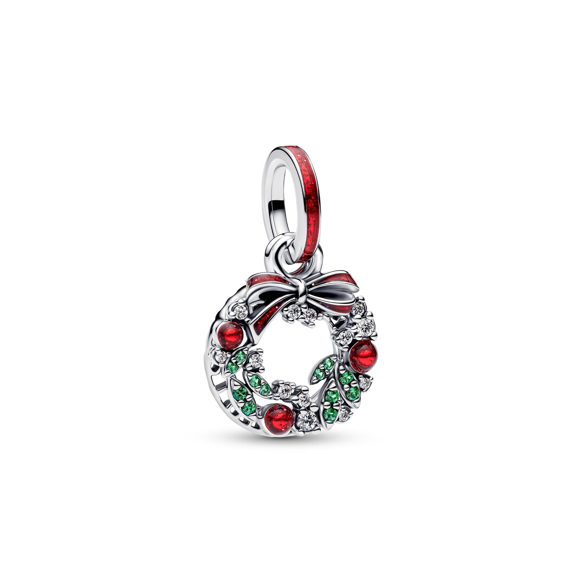 Holiday Wreath Double Dangle Charm
