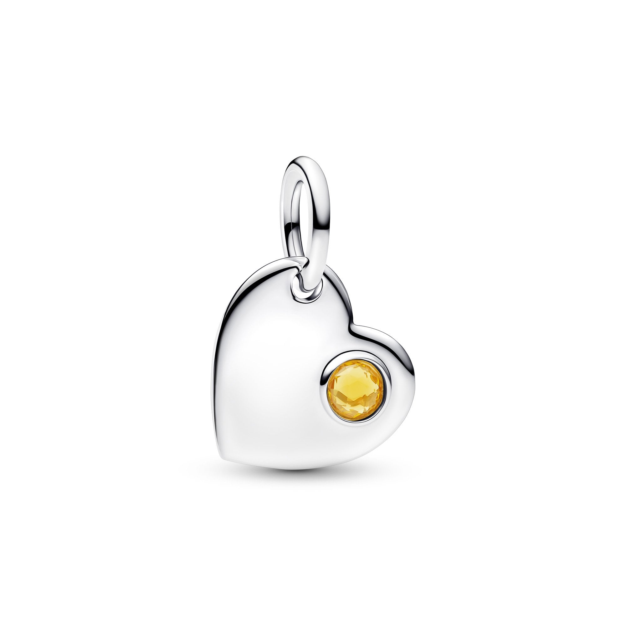 November Birthstone Engravable Heart Dangle Charm