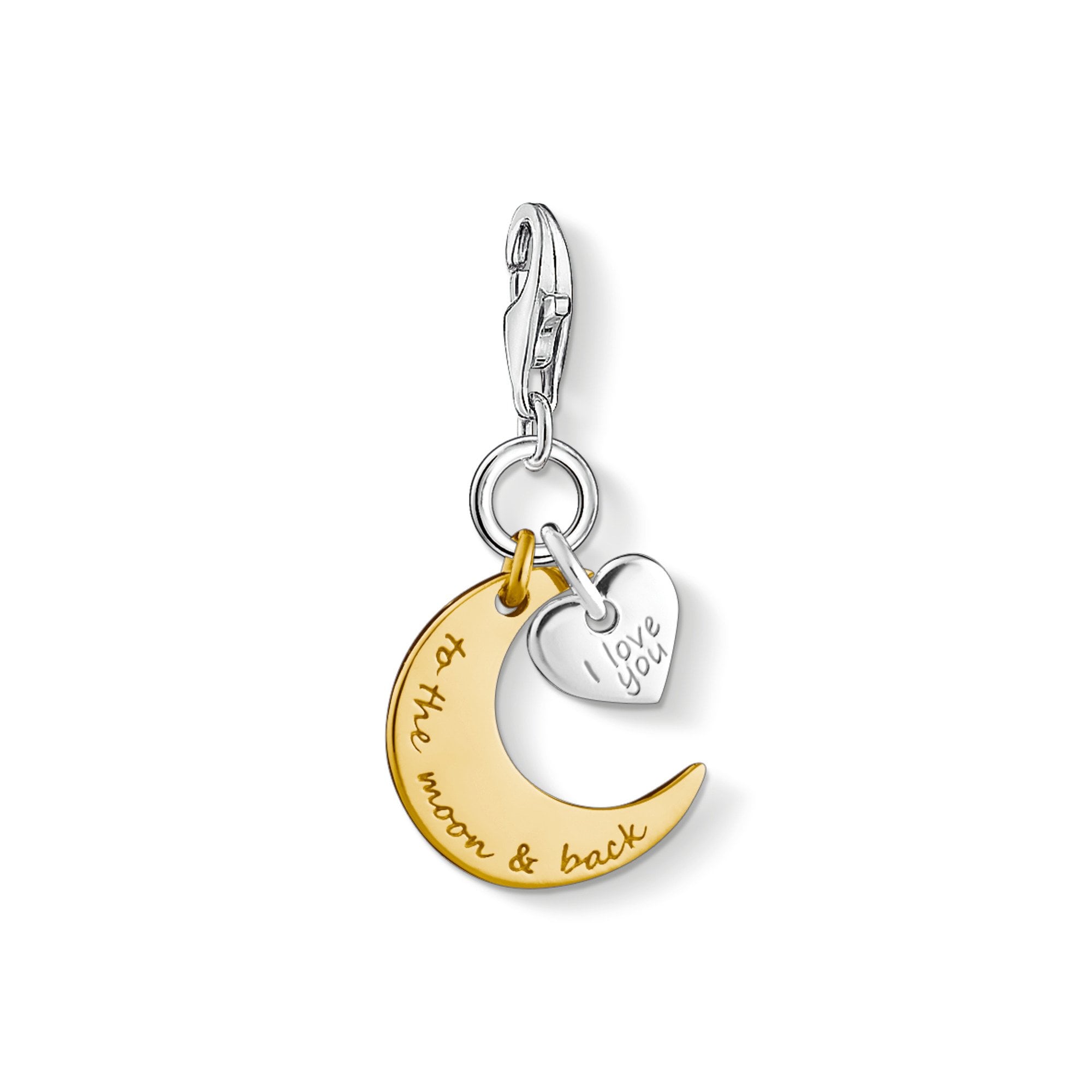 Charm Original Love You Moon & Back Pendant