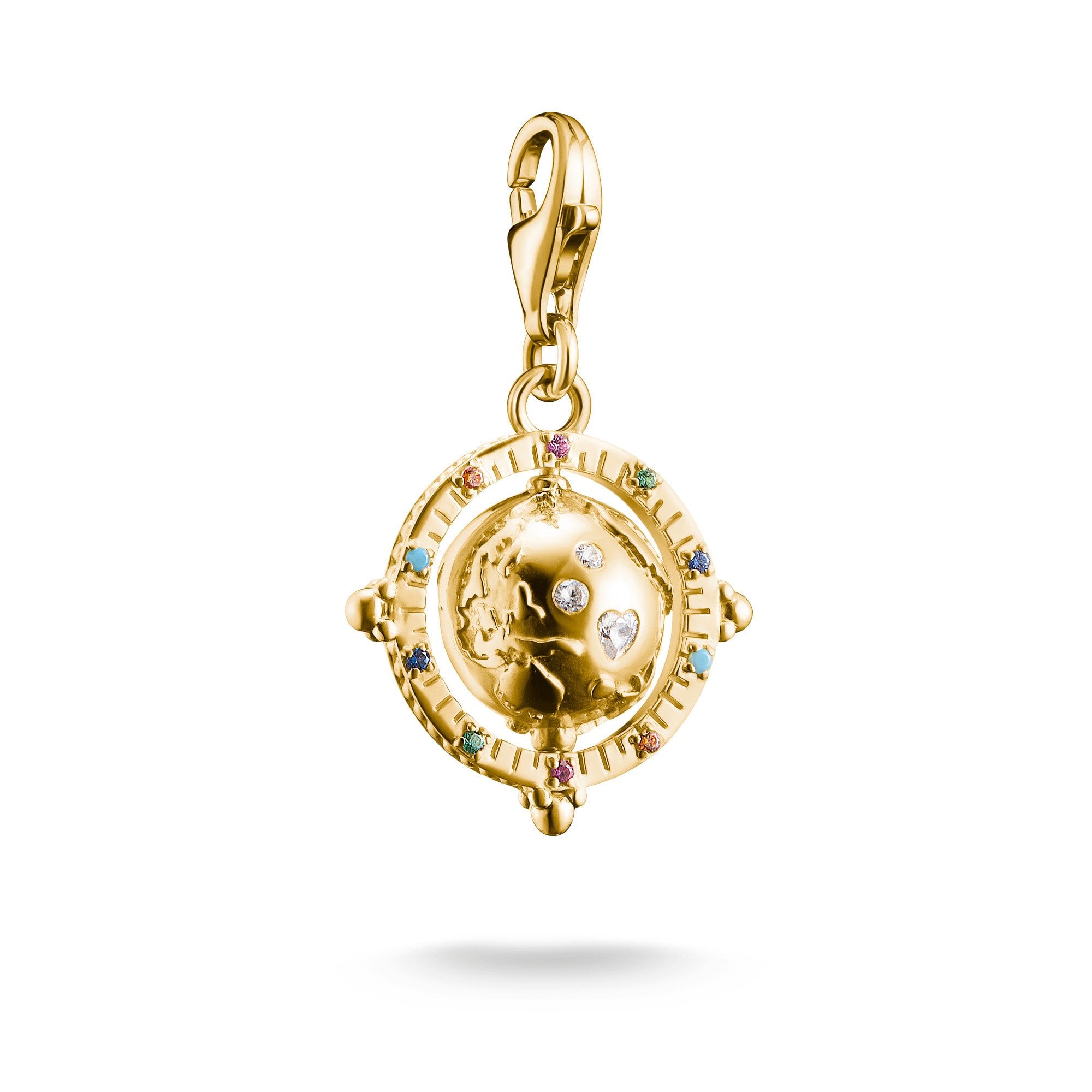 Gold-Plated Charm Original Globe Pendant