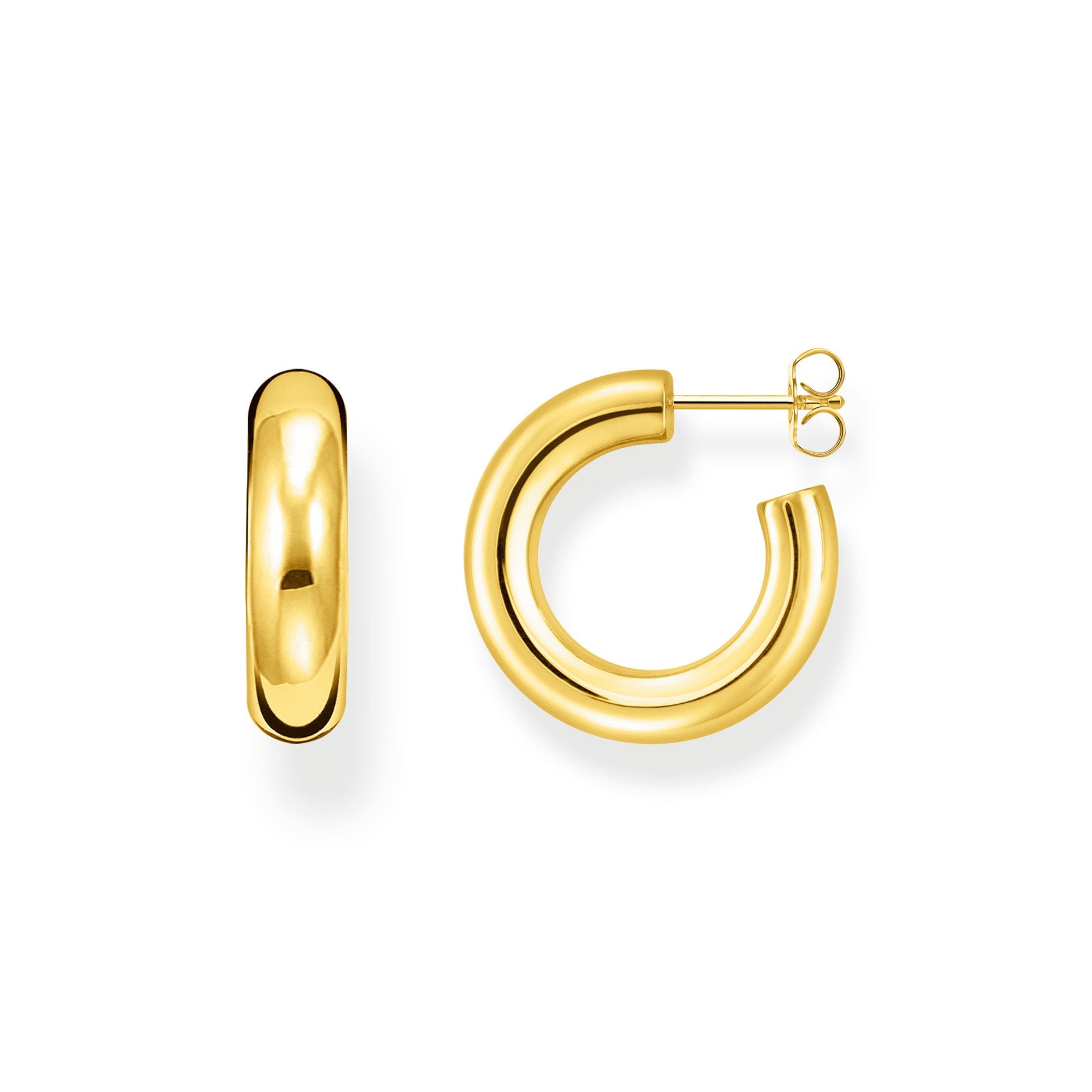 Small Chunky Hoop Earrings