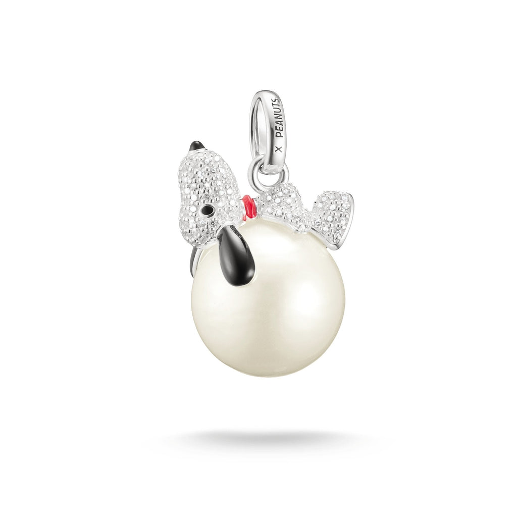 Silver Snoopy Pendant on Snowball PEANUTS