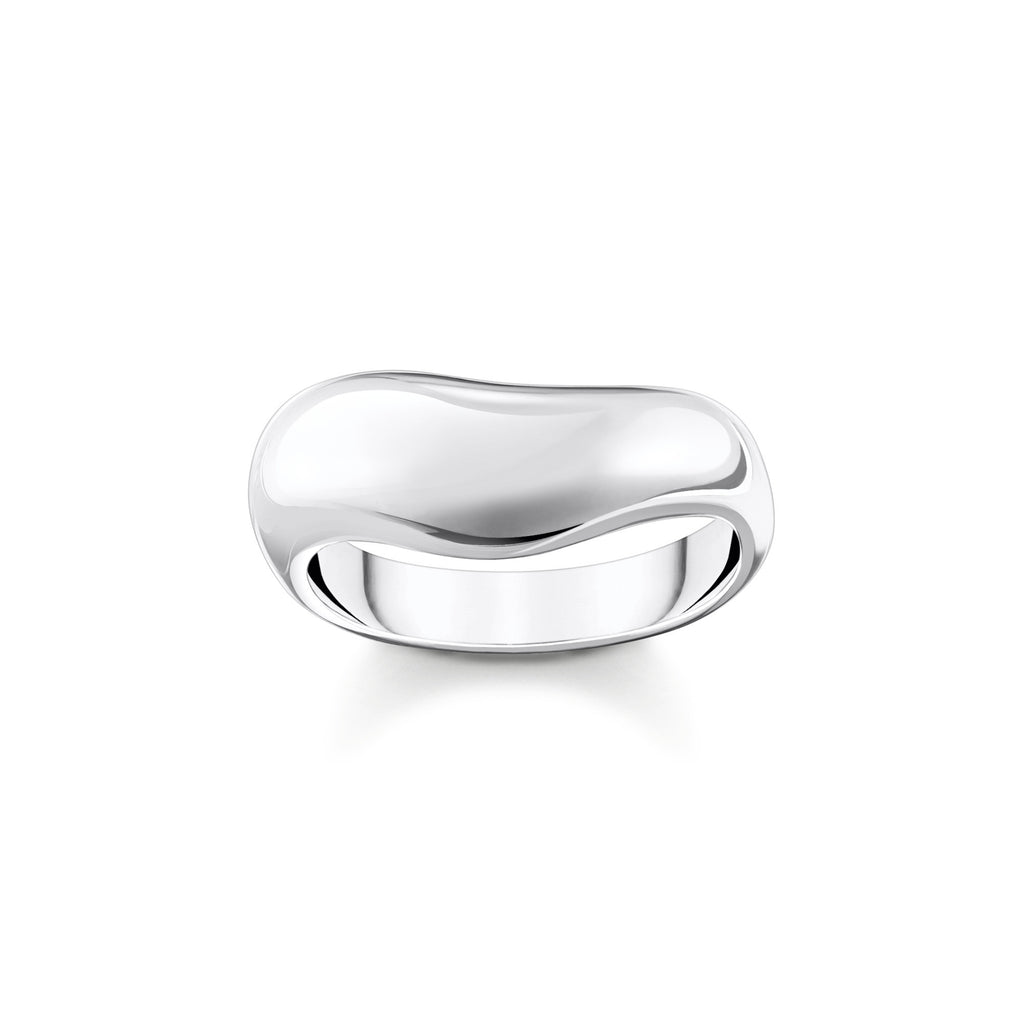 Silver Organic Wave Ring