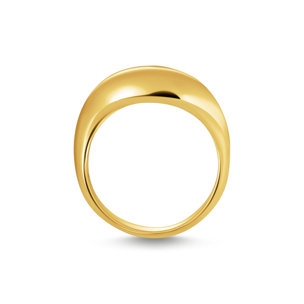 THOMAS SABO Gold-Plated Organic Wave Ring